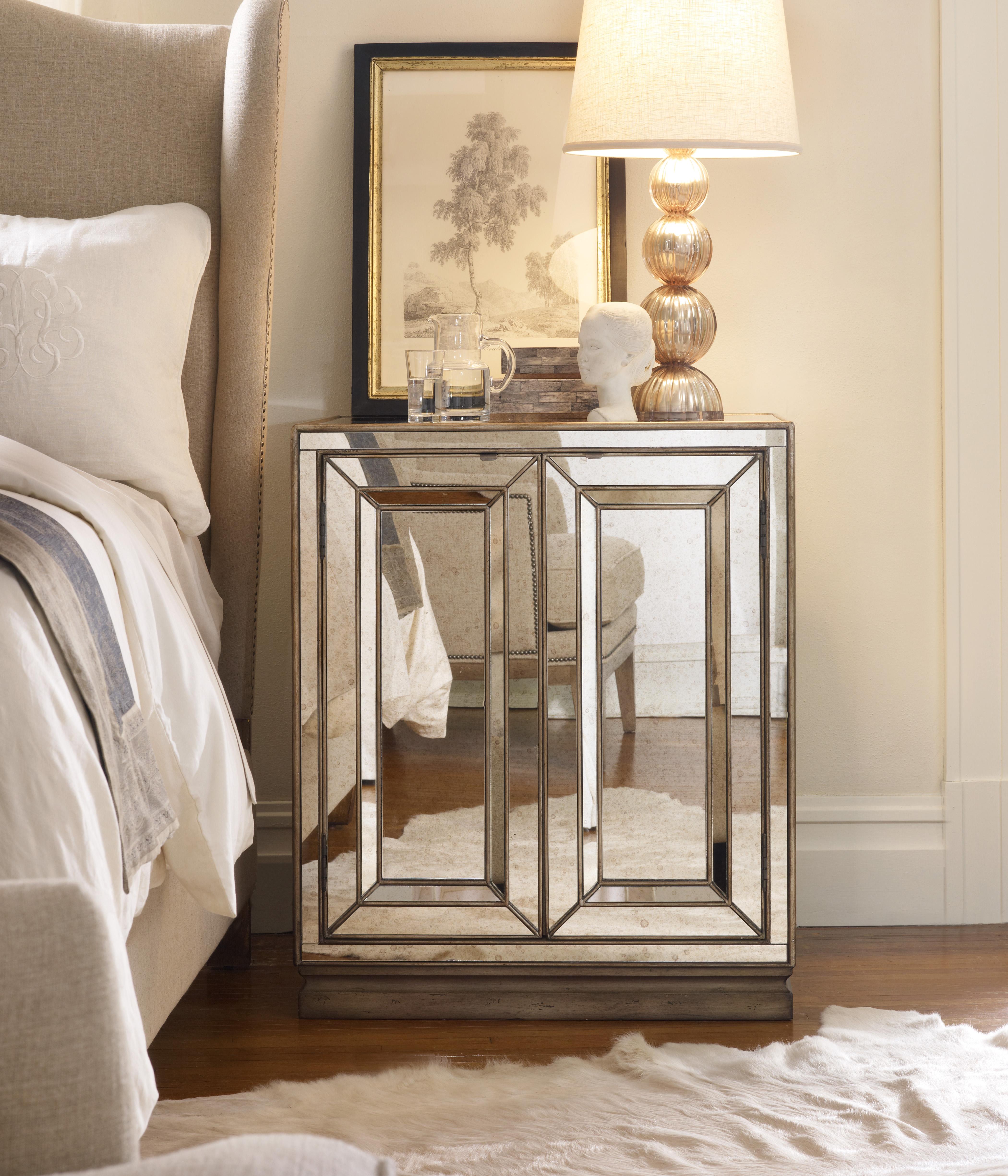Sanctuary Two-Door Mirrored Nightstand - Visage - Luxury Home Furniture (MI)