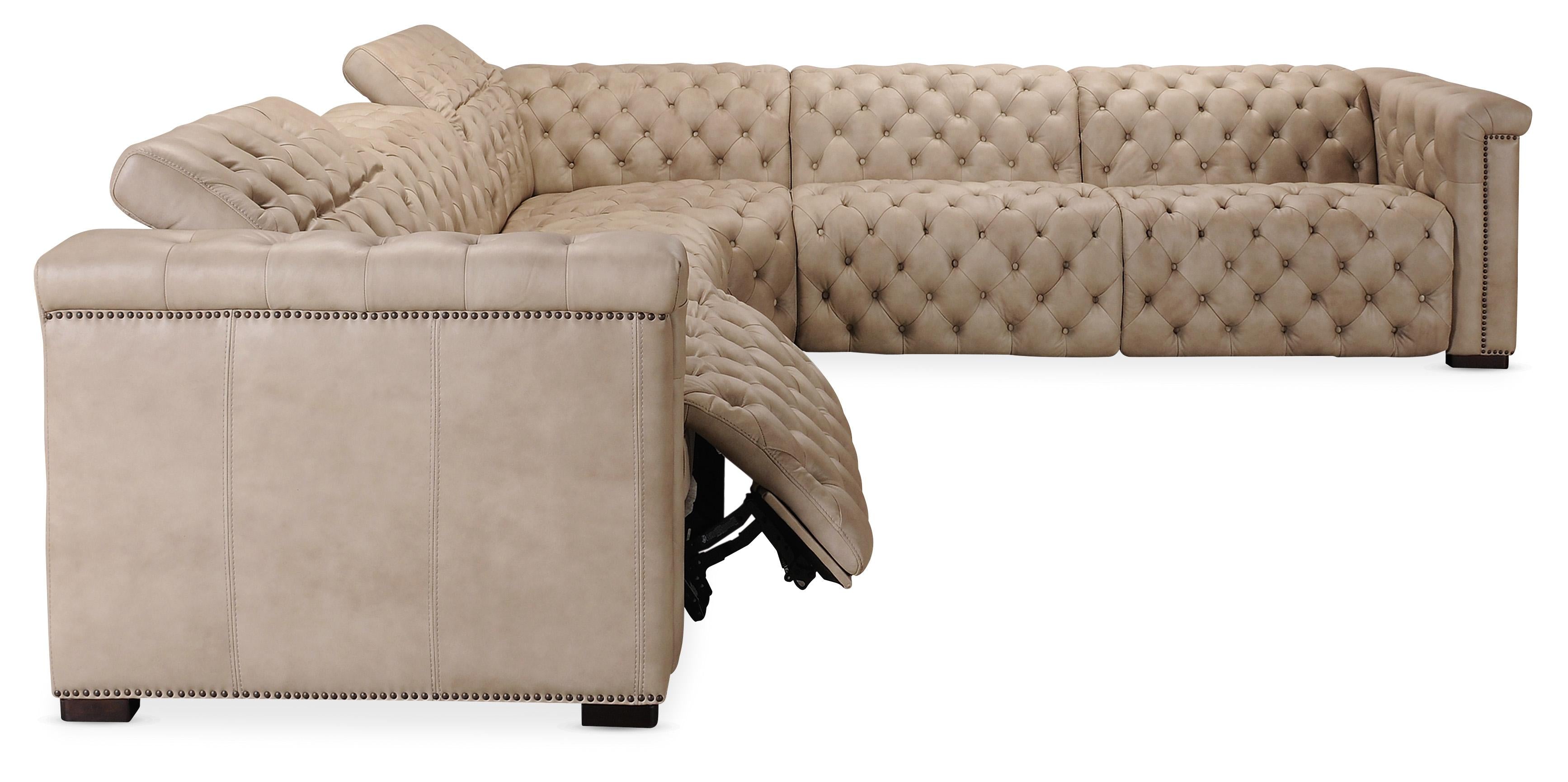 Savion Grandier 5-Piece Power HR Sectional w/2 Power Recline - Luxury Home Furniture (MI)