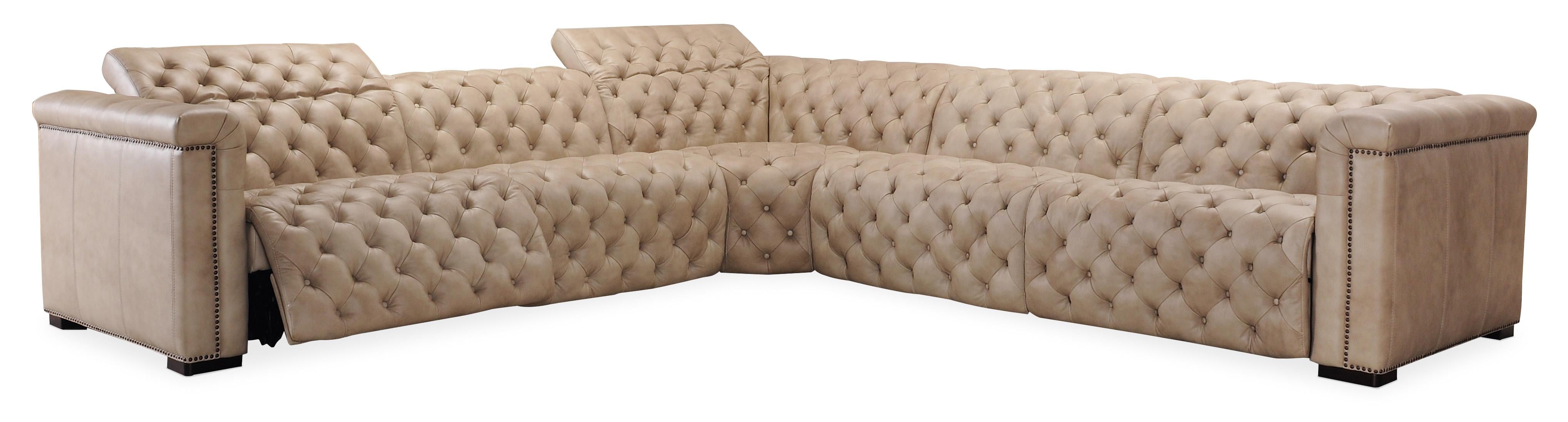 Savion Grandier 5-Piece Power HR Sectional w/2 Power Recline - Luxury Home Furniture (MI)