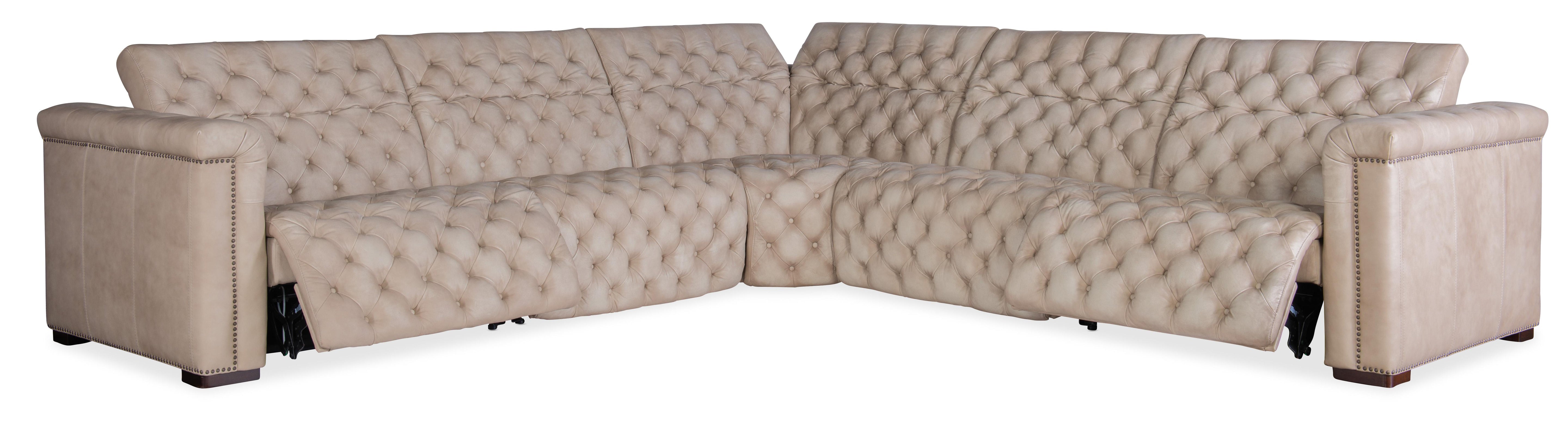 Savion Grandier 5-Piece Power HR Sectional w/2 Power Recline - Luxury Home Furniture (MI)