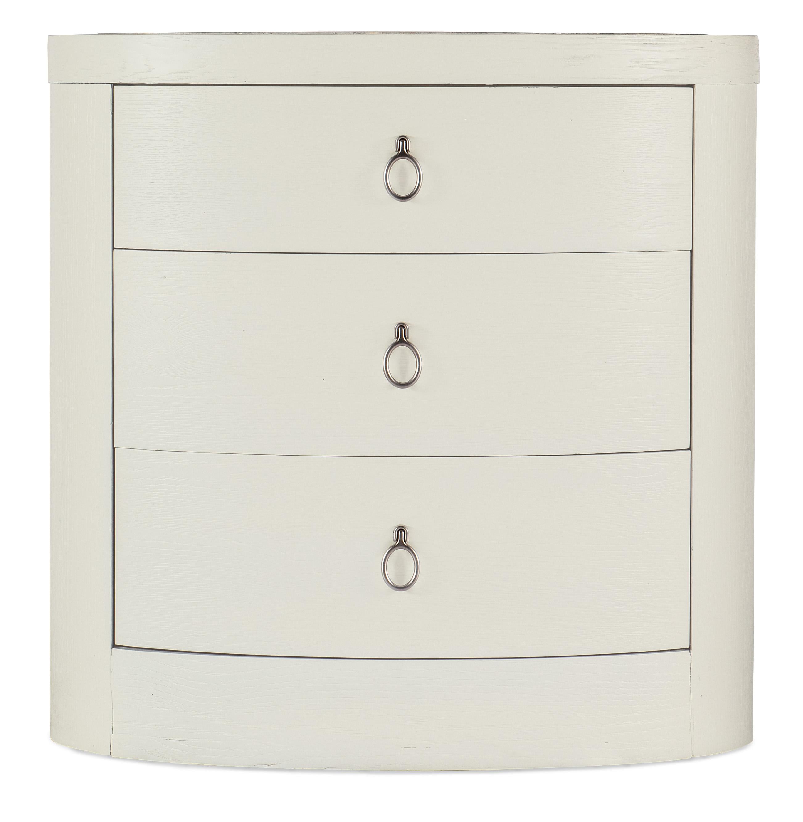 Serenity Wavecrest Oval Nightstand