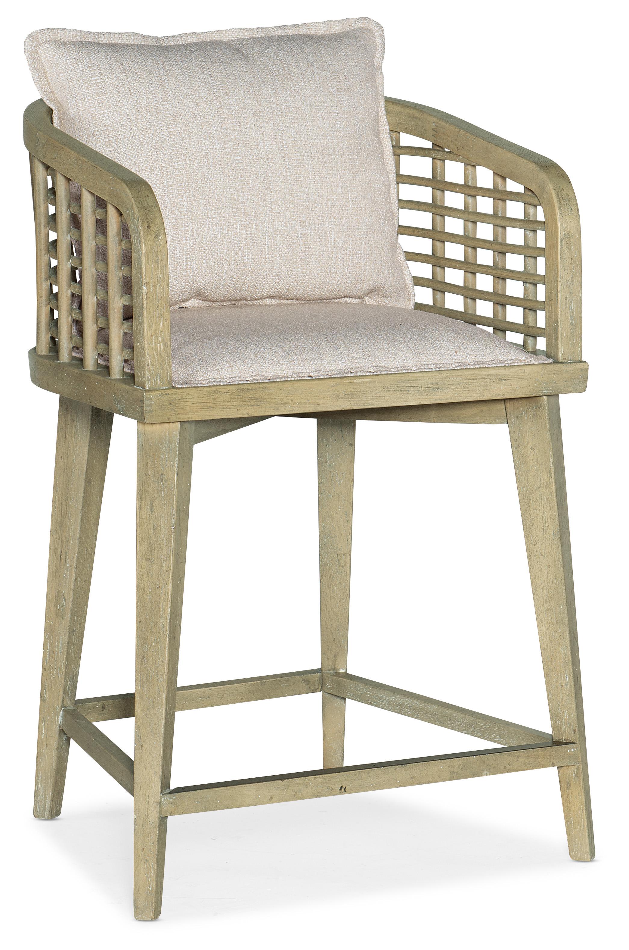 Surfrider Barrel Back Swivel Counter Stool - Luxury Home Furniture (MI)
