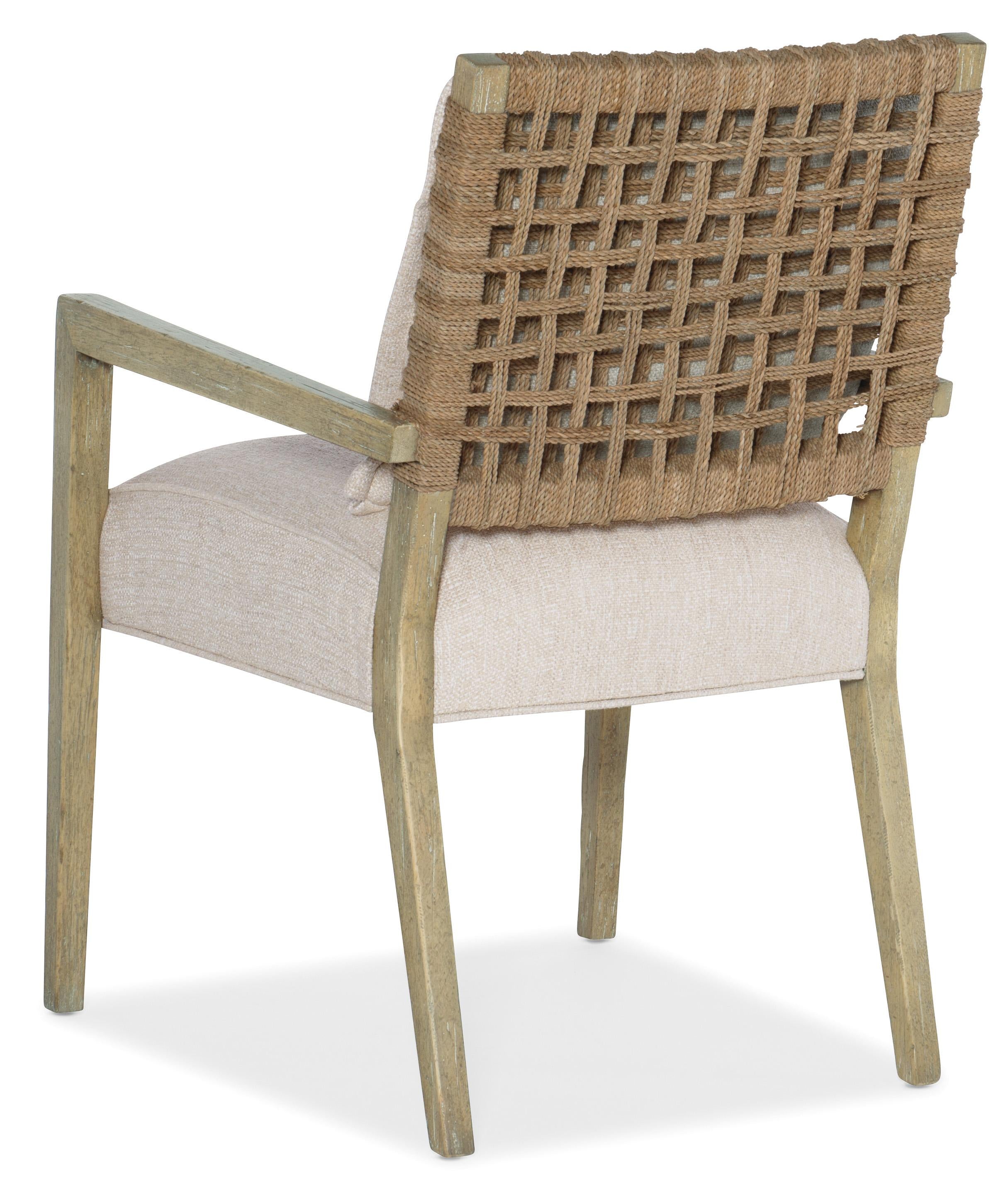 Surfrider Woven Back Arm Chair-2 per ctn/price ea - Luxury Home Furniture (MI)