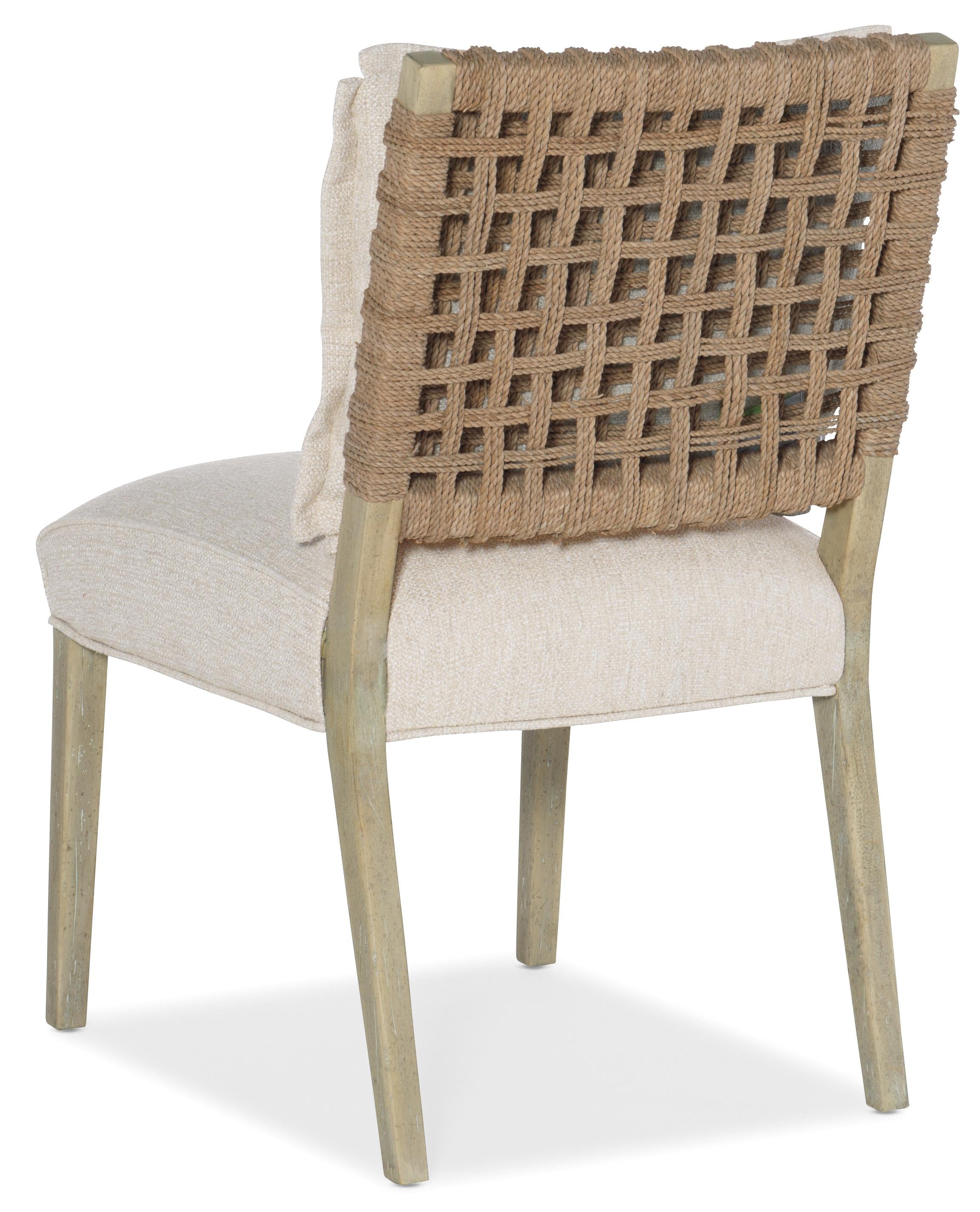 Surfrider Woven Back Side Chair-2 per ctn/price ea - Luxury Home Furniture (MI)