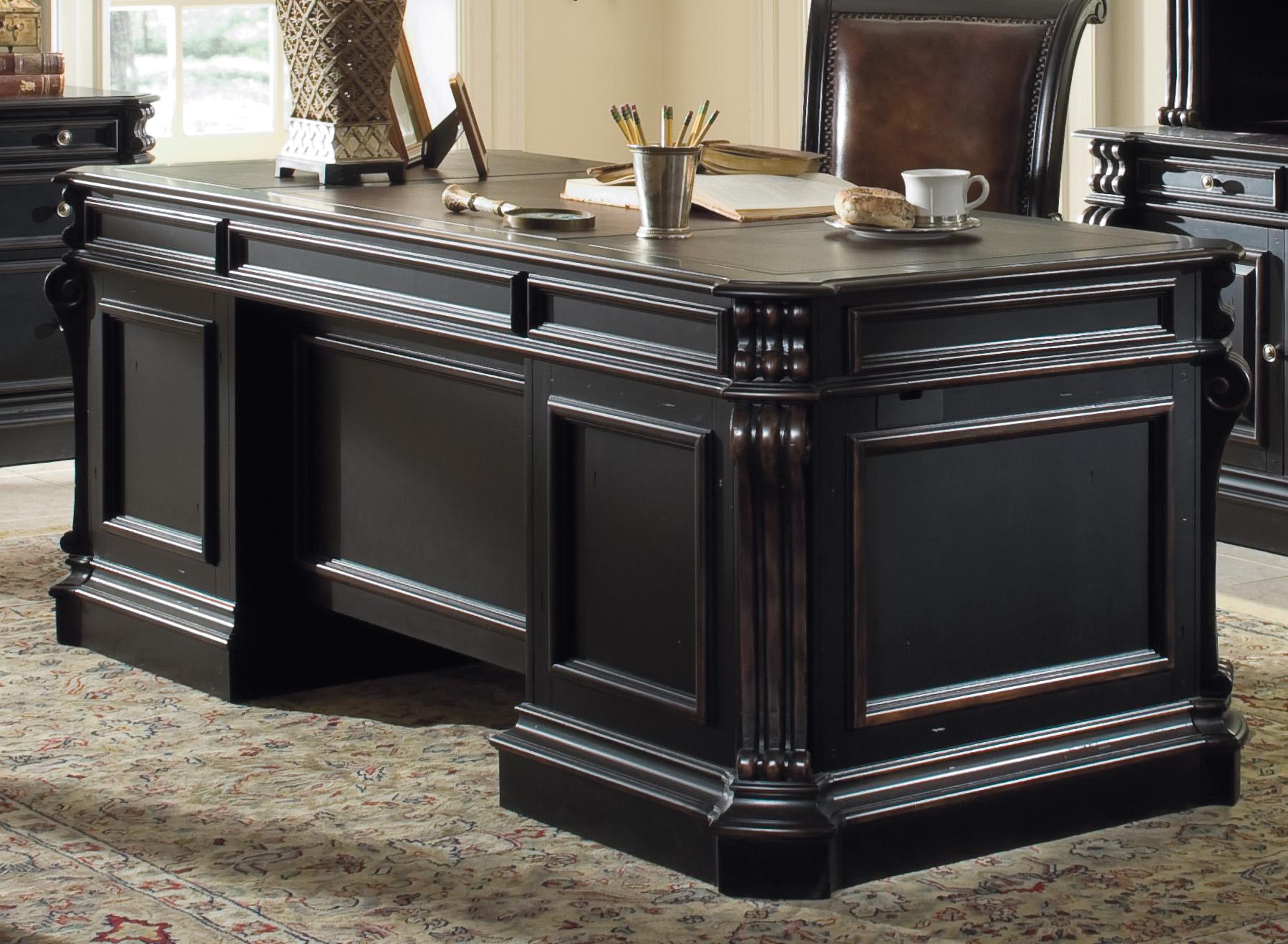 Telluride 76'' Executive Desk w/Wood Panels - Luxury Home Furniture (MI)