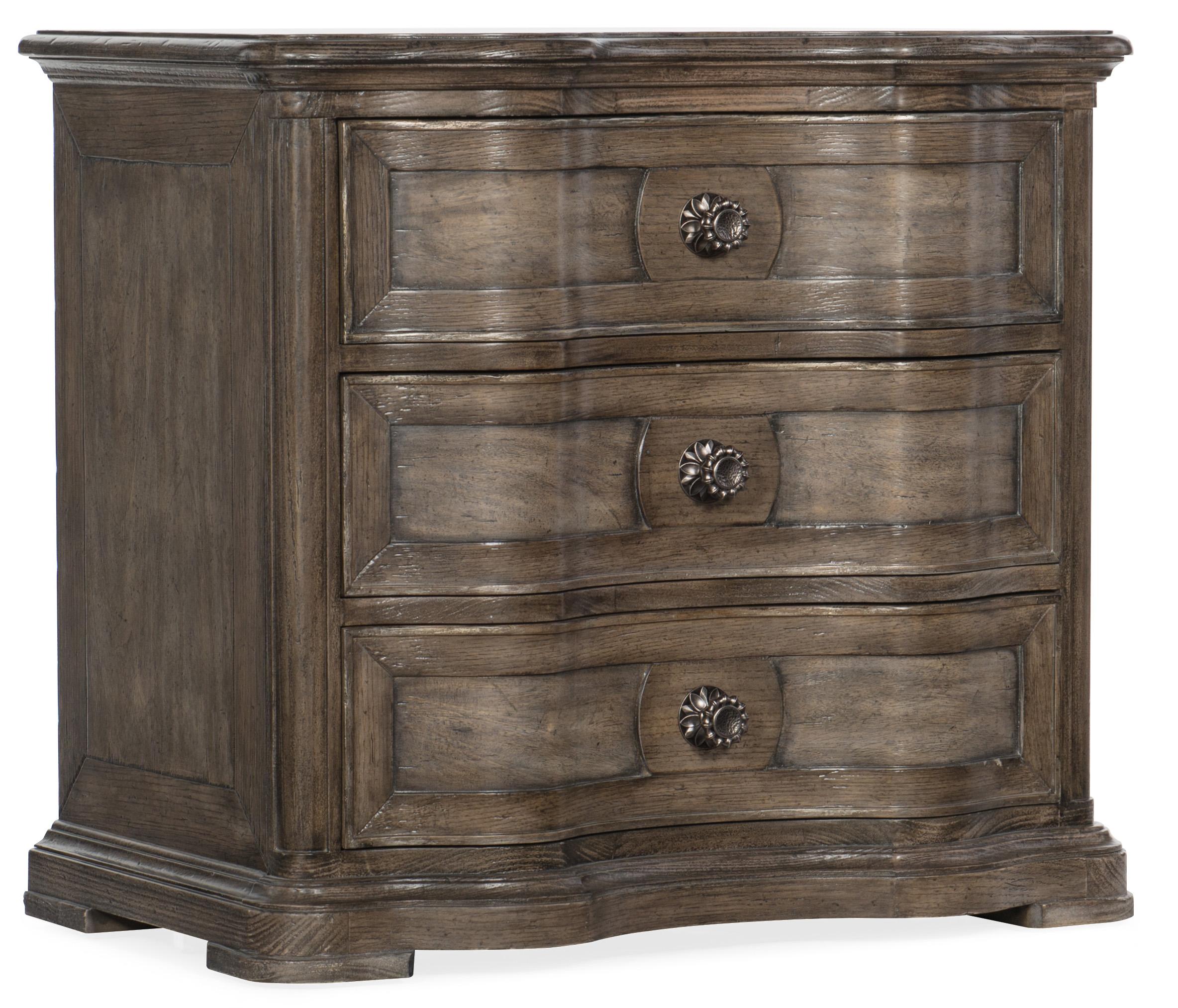 Woodlands Three-Drawer Nightstand - Luxury Home Furniture (MI)