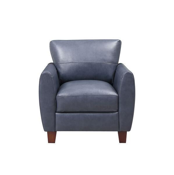 Leather Italia Georgetown-Traverse Chair in Blue - Luxury Home Furniture (MI)