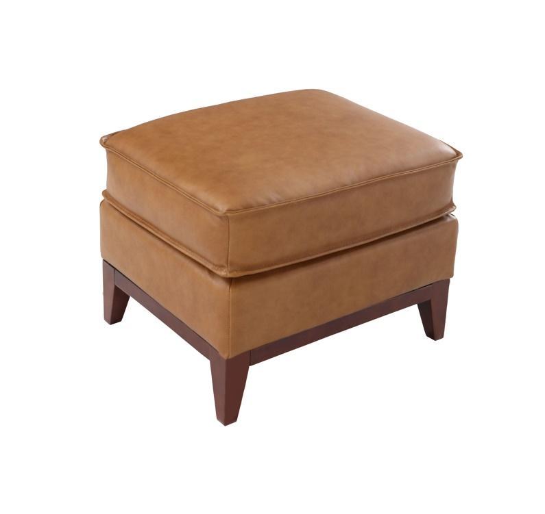 Leather Italia Georgetowne-Newport Ottoman in Camel