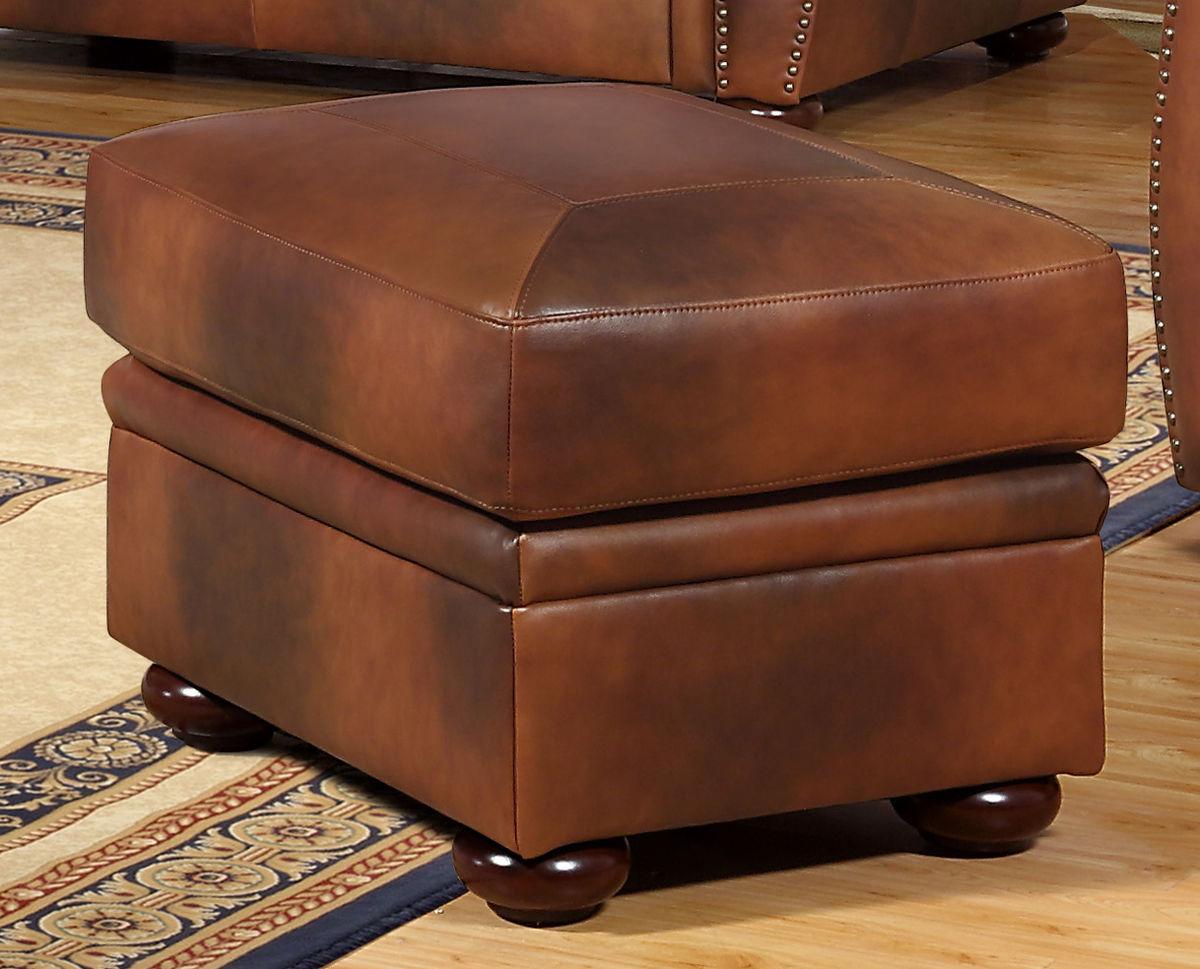 Leather Italia USA Cambria Arizona Ottoman in Marco