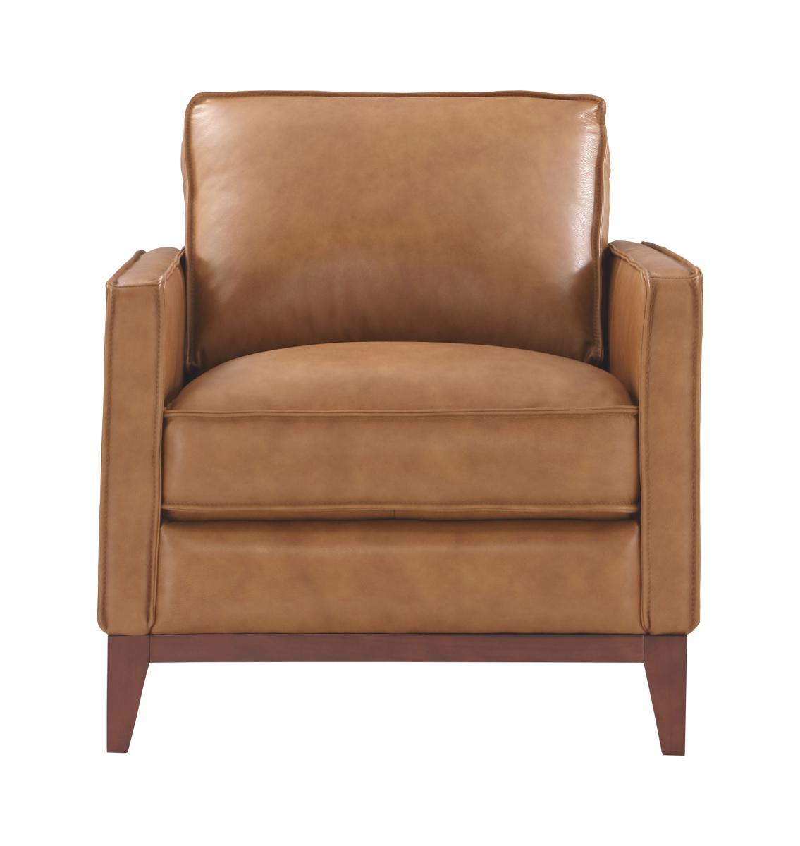 Leather Italia Georgetowne-Newport Chair in Camel - Luxury Home Furniture (MI)