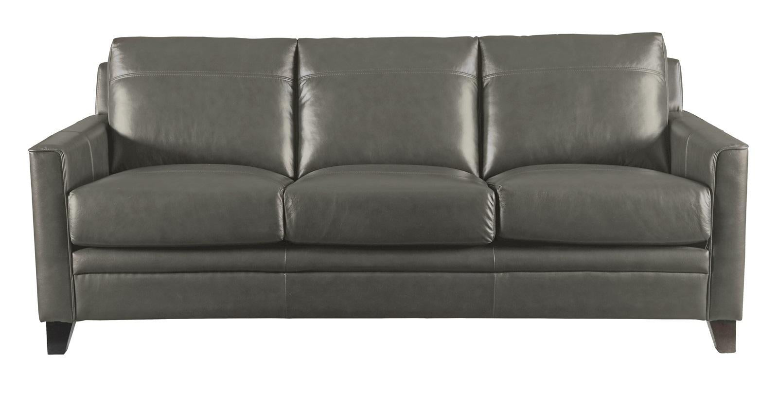 Leather Italia USA Cambria - Fletcher Sofa in Charcoal