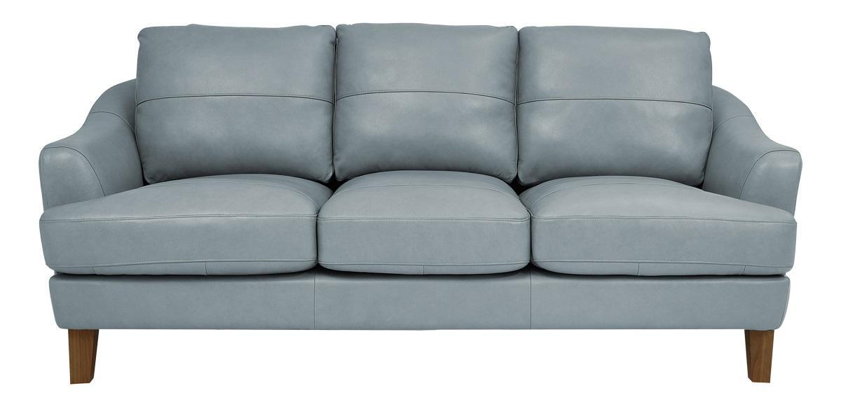 6411 PALMER SOFA 7284 ICE; LEATHER / SPLIT