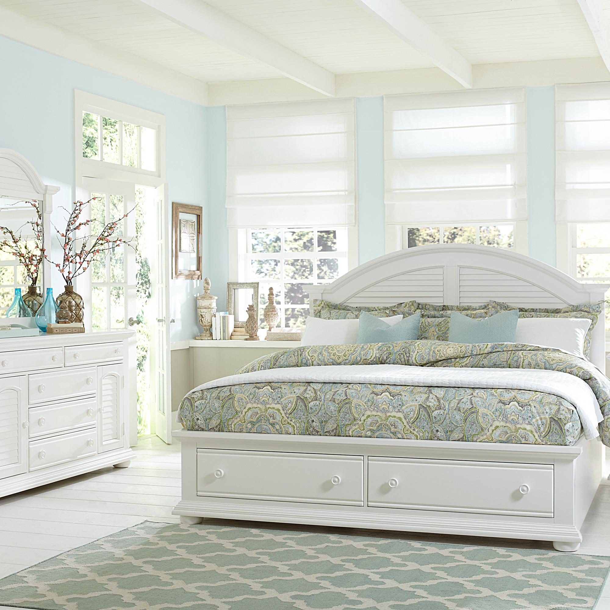 Summer House I Queen Storage Bed, Dresser & Mirror