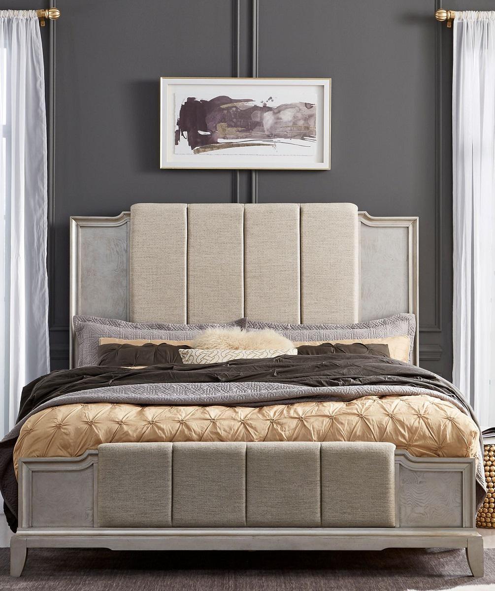 Liberty Furniture Montage Queen Upholstered Bed in Platinum