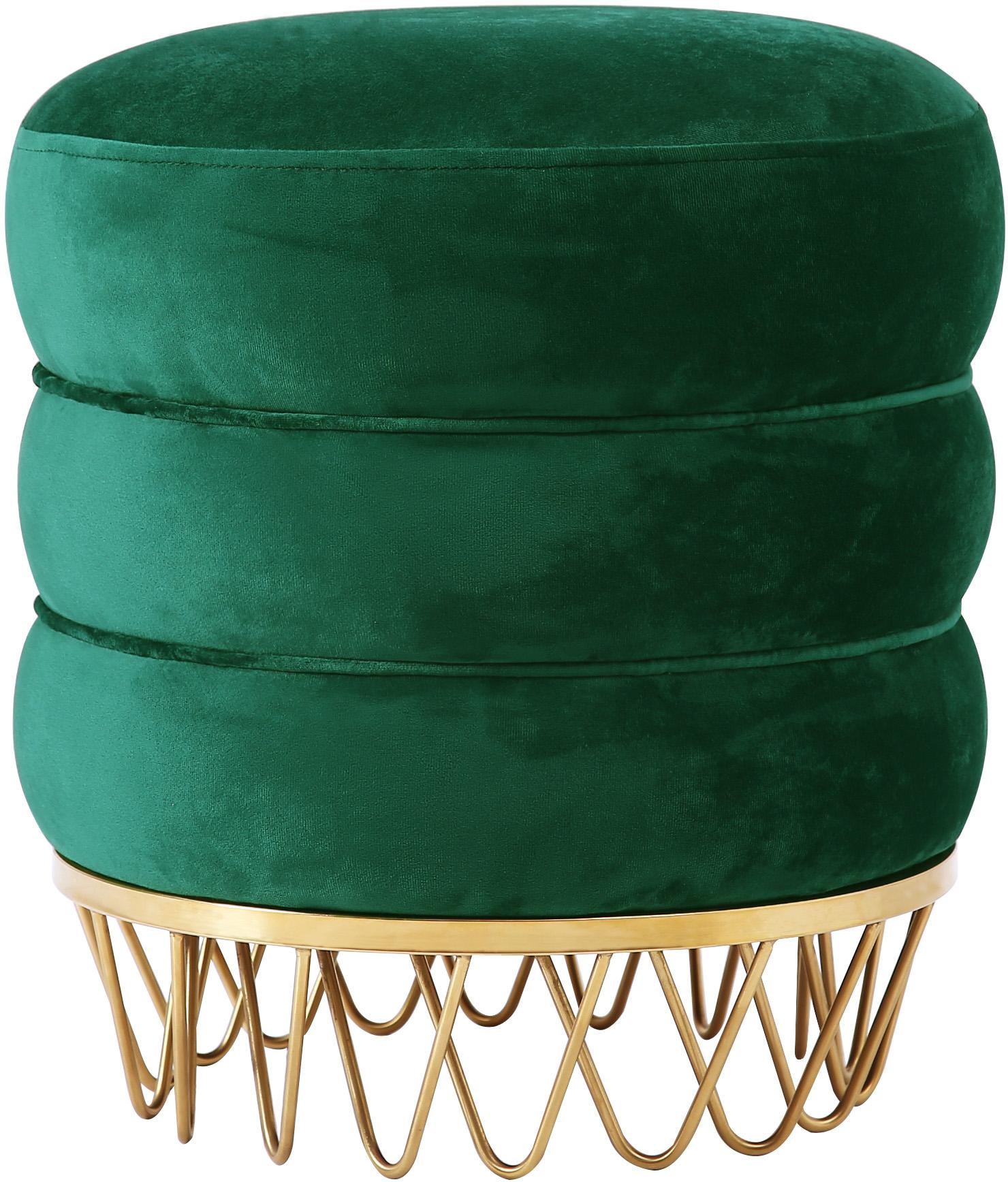 Revolve Green Velvet Ottoman/Stool - Luxury Home Furniture (MI)