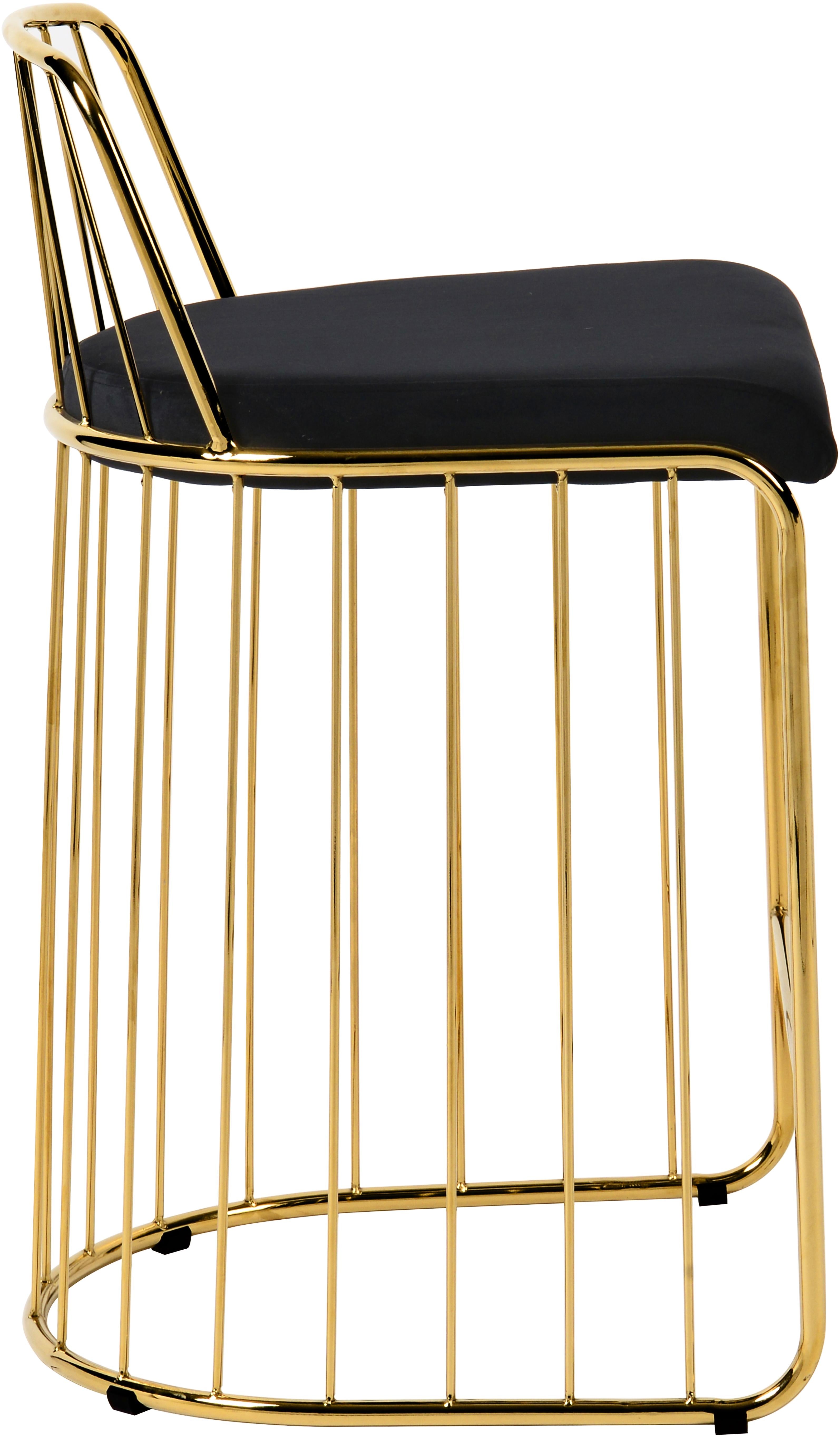 Gio Black Velvet Stool - Luxury Home Furniture (MI)