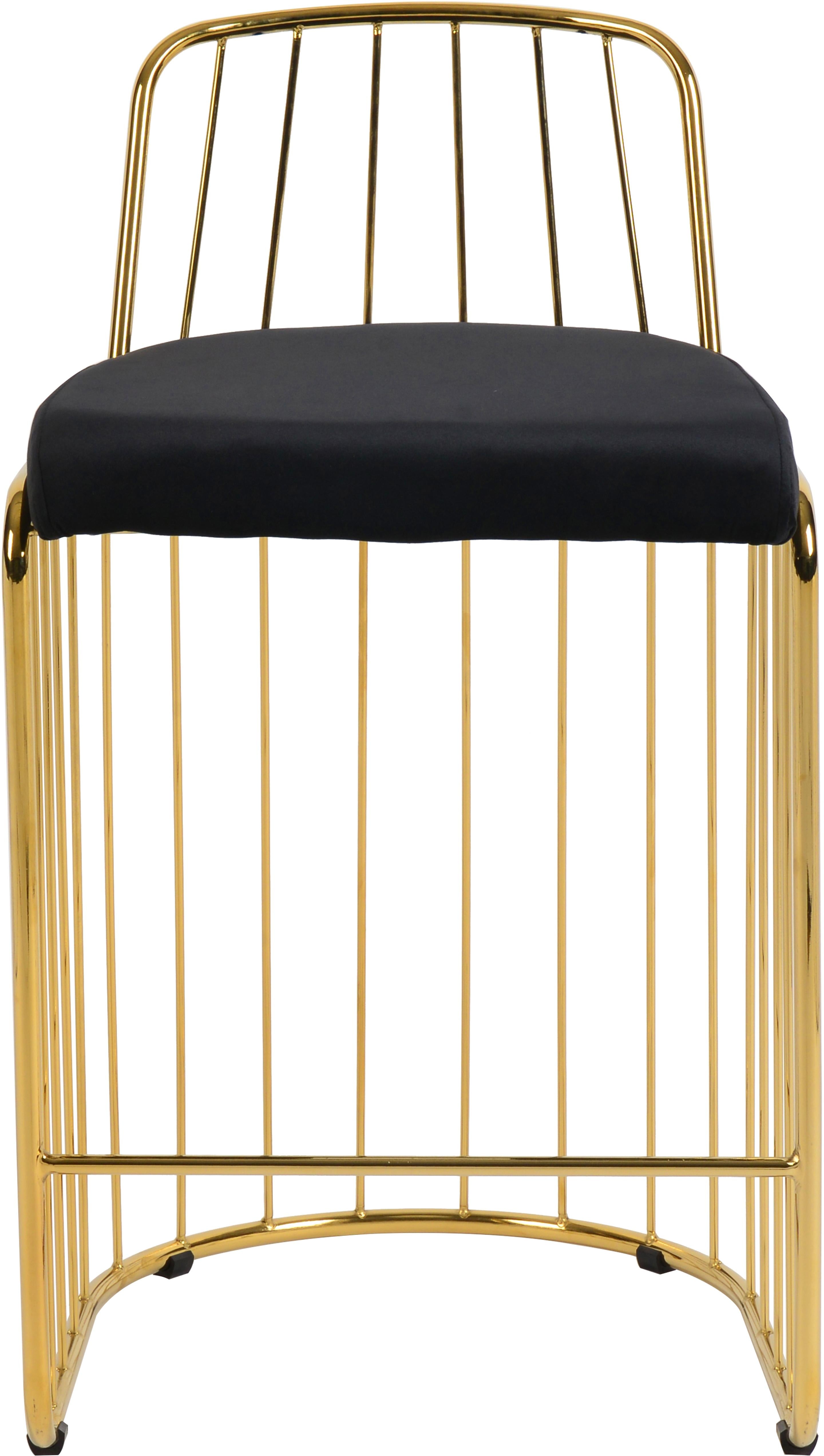 Gio Black Velvet Stool - Luxury Home Furniture (MI)