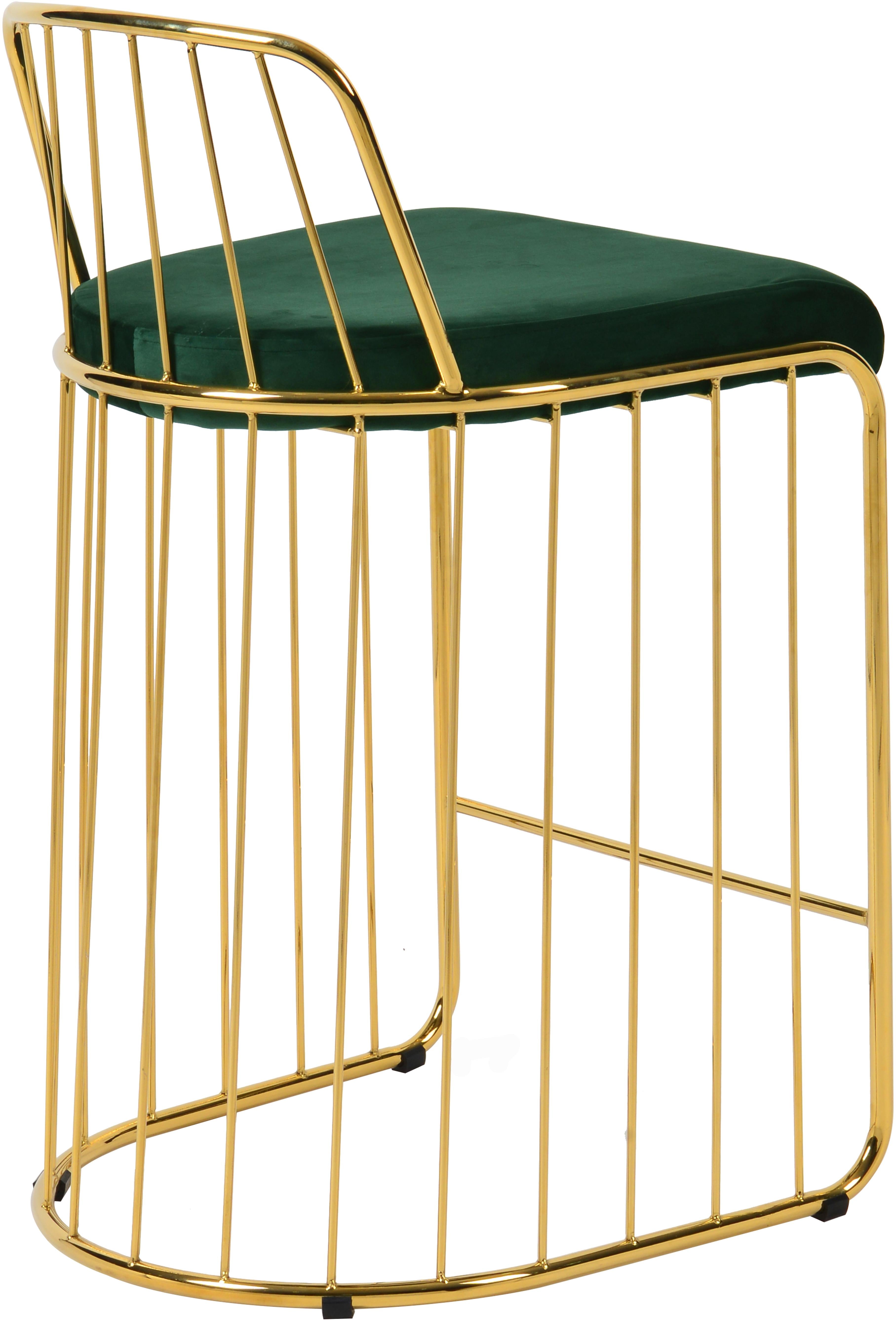 Gio Green Velvet Stool - Luxury Home Furniture (MI)