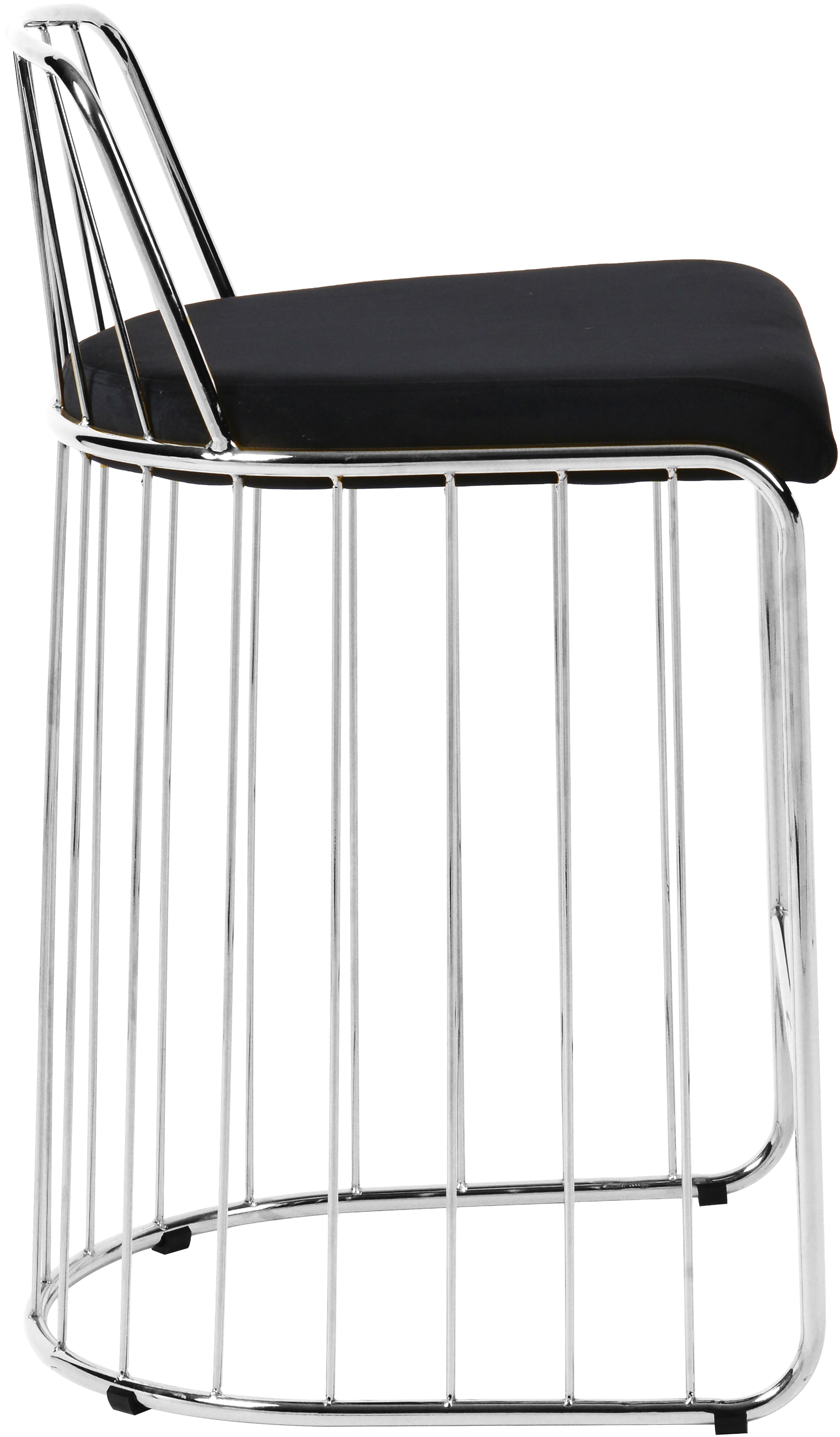 Gio Black Velvet Stool - Luxury Home Furniture (MI)