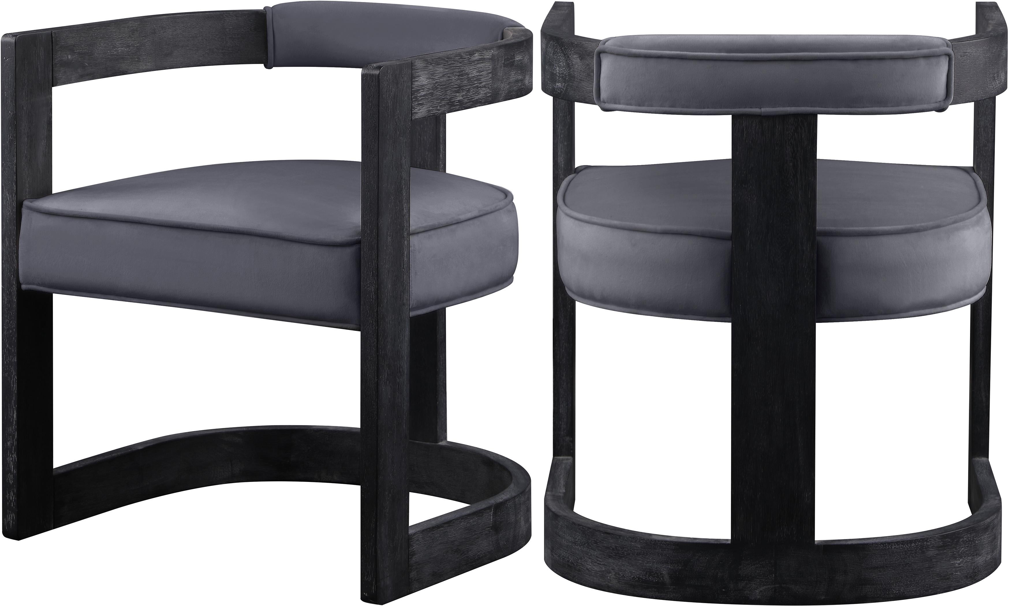Regency Grey Velvet Dining Chair - Luxury Home Furniture (MI)