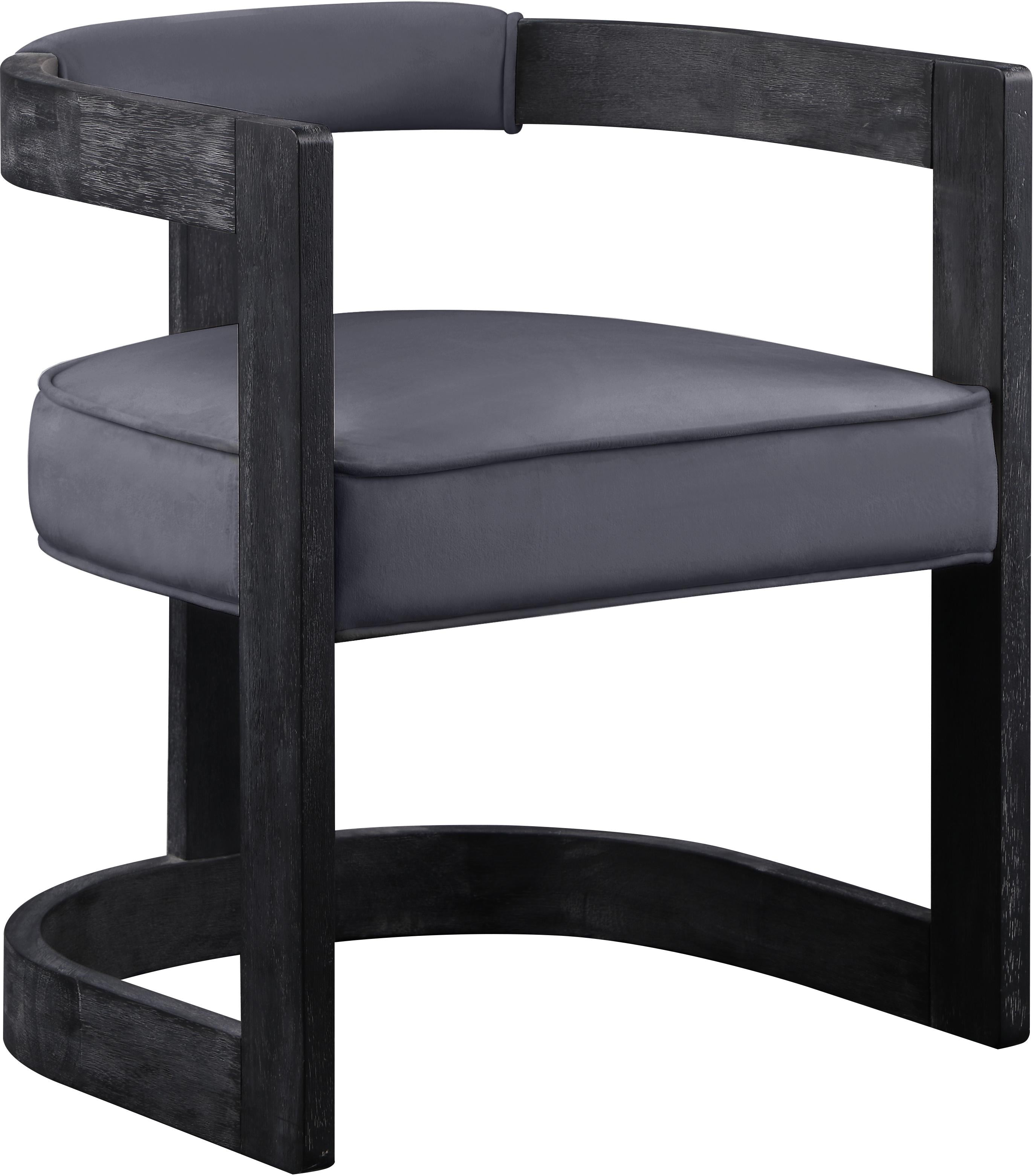 Regency Grey Velvet Dining Chair - Luxury Home Furniture (MI)