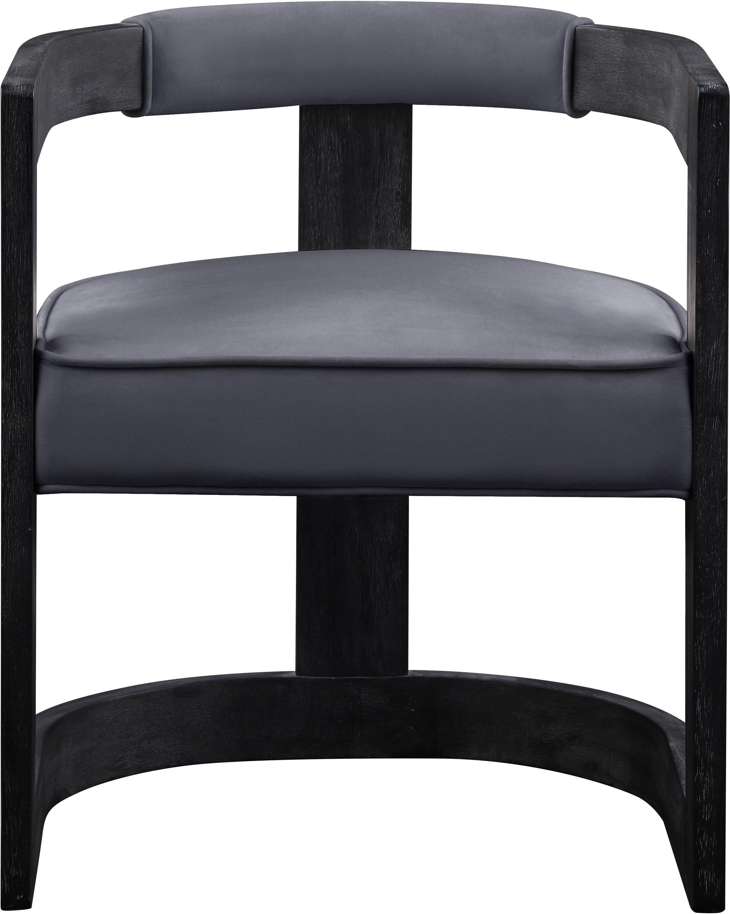 Regency Grey Velvet Dining Chair - Luxury Home Furniture (MI)