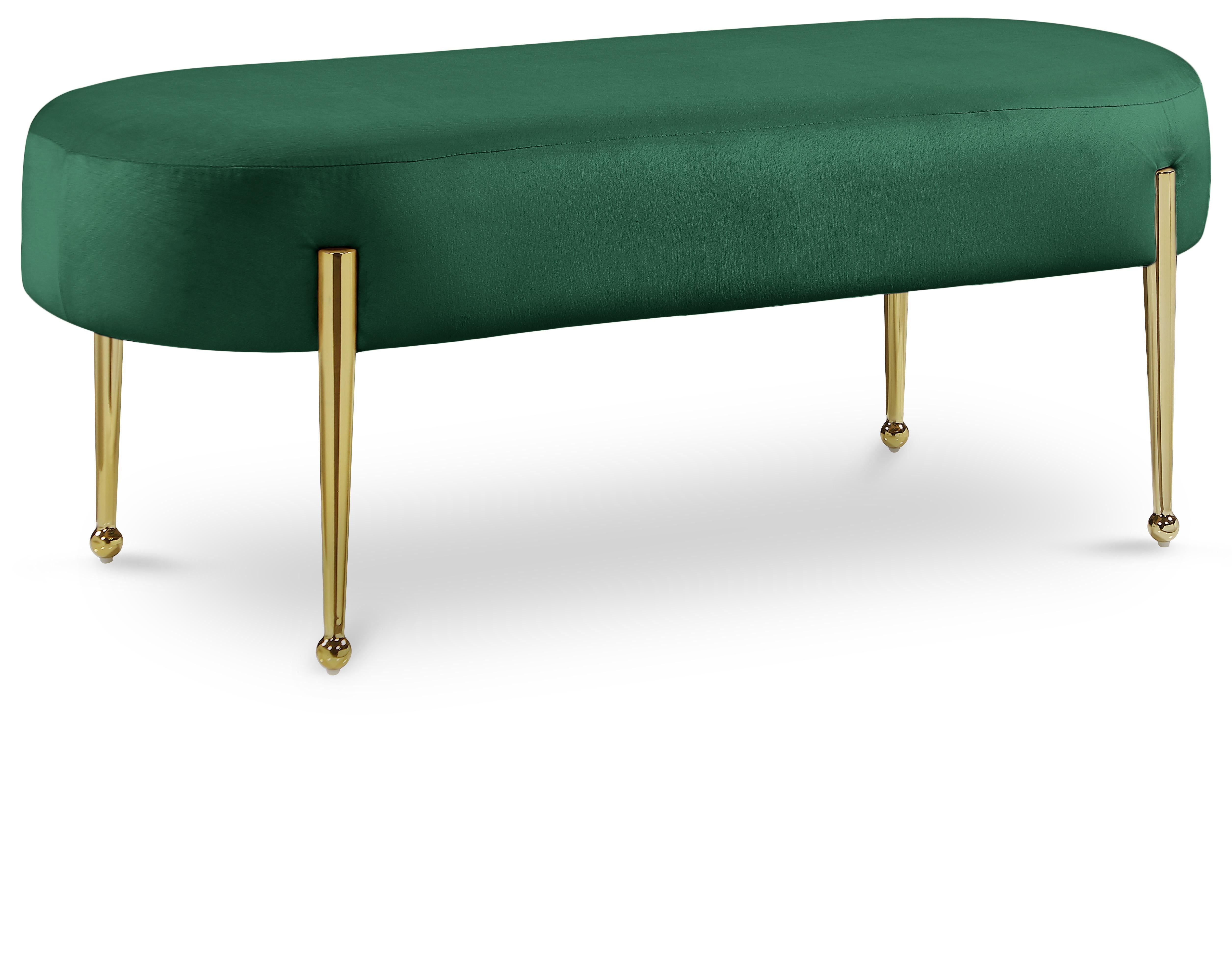 Gia Green Velvet Bench - Luxury Home Furniture (MI)