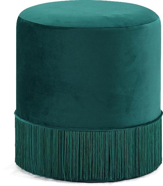 Teddy Green Velvet Ottoman/Stool - Luxury Home Furniture (MI)