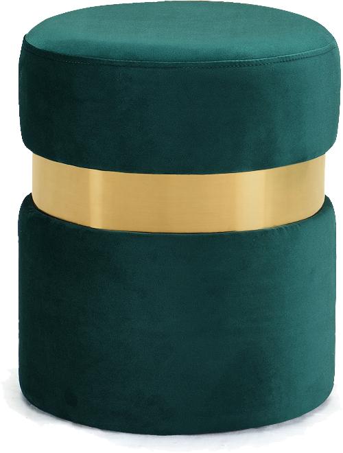 Hailey Green Velvet Ottoman/Stool - Luxury Home Furniture (MI)