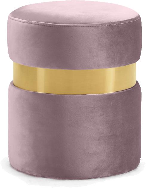 Hailey Pink Velvet Ottoman/Stool - Luxury Home Furniture (MI)