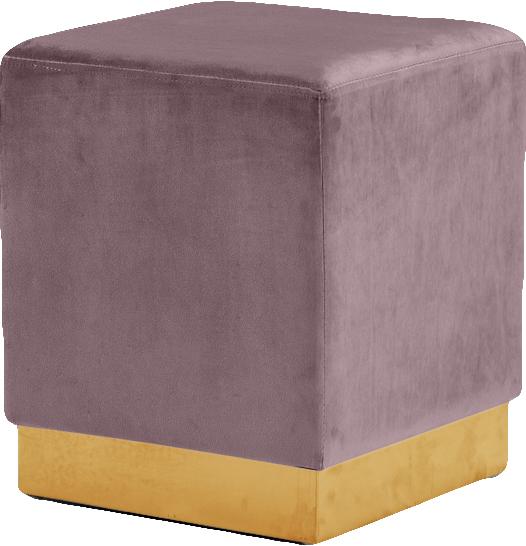 Jax Pink Velvet Ottoman/Stool - Luxury Home Furniture (MI)