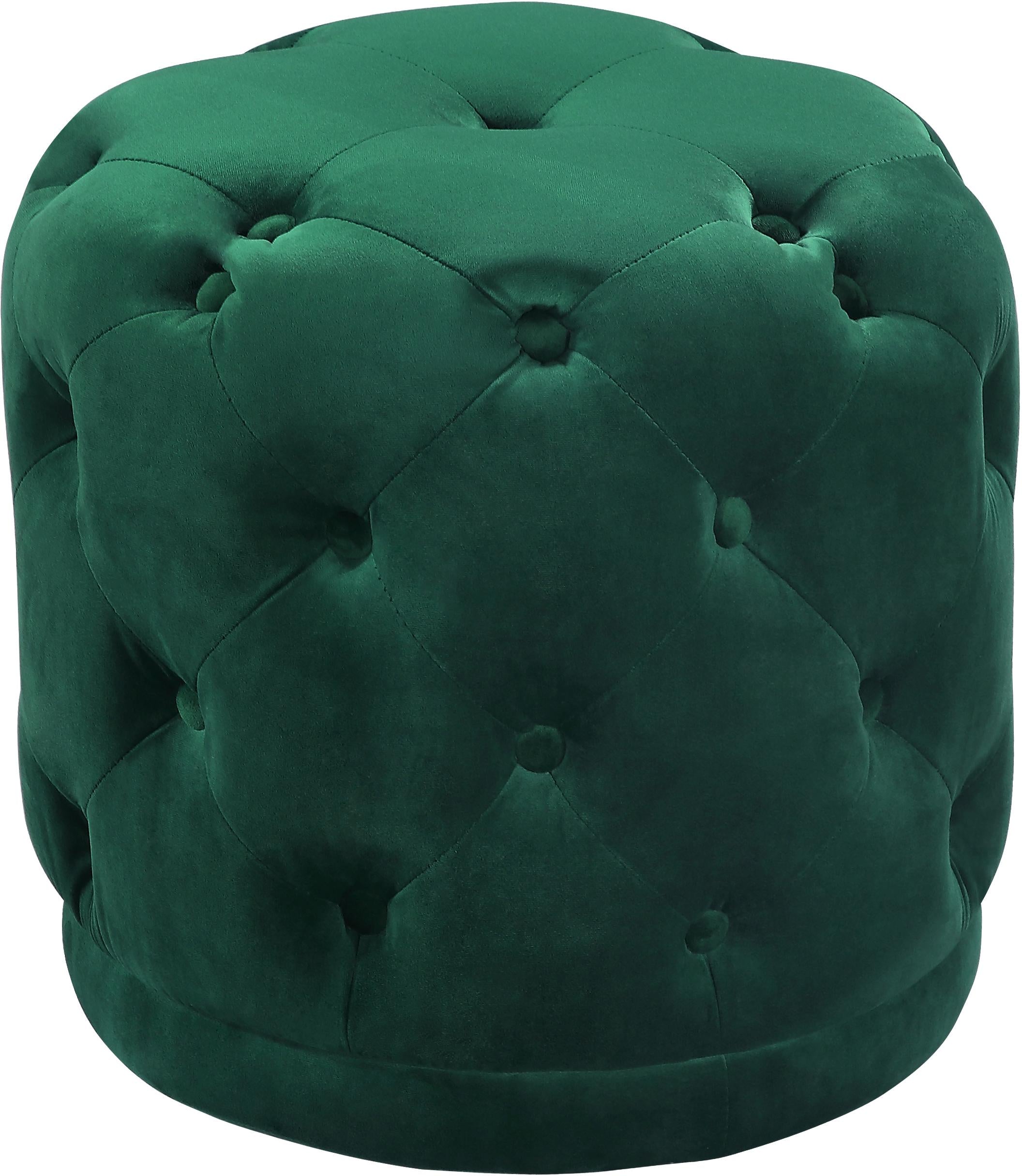 Harper Green Velvet Ottoman/Stool - Luxury Home Furniture (MI)