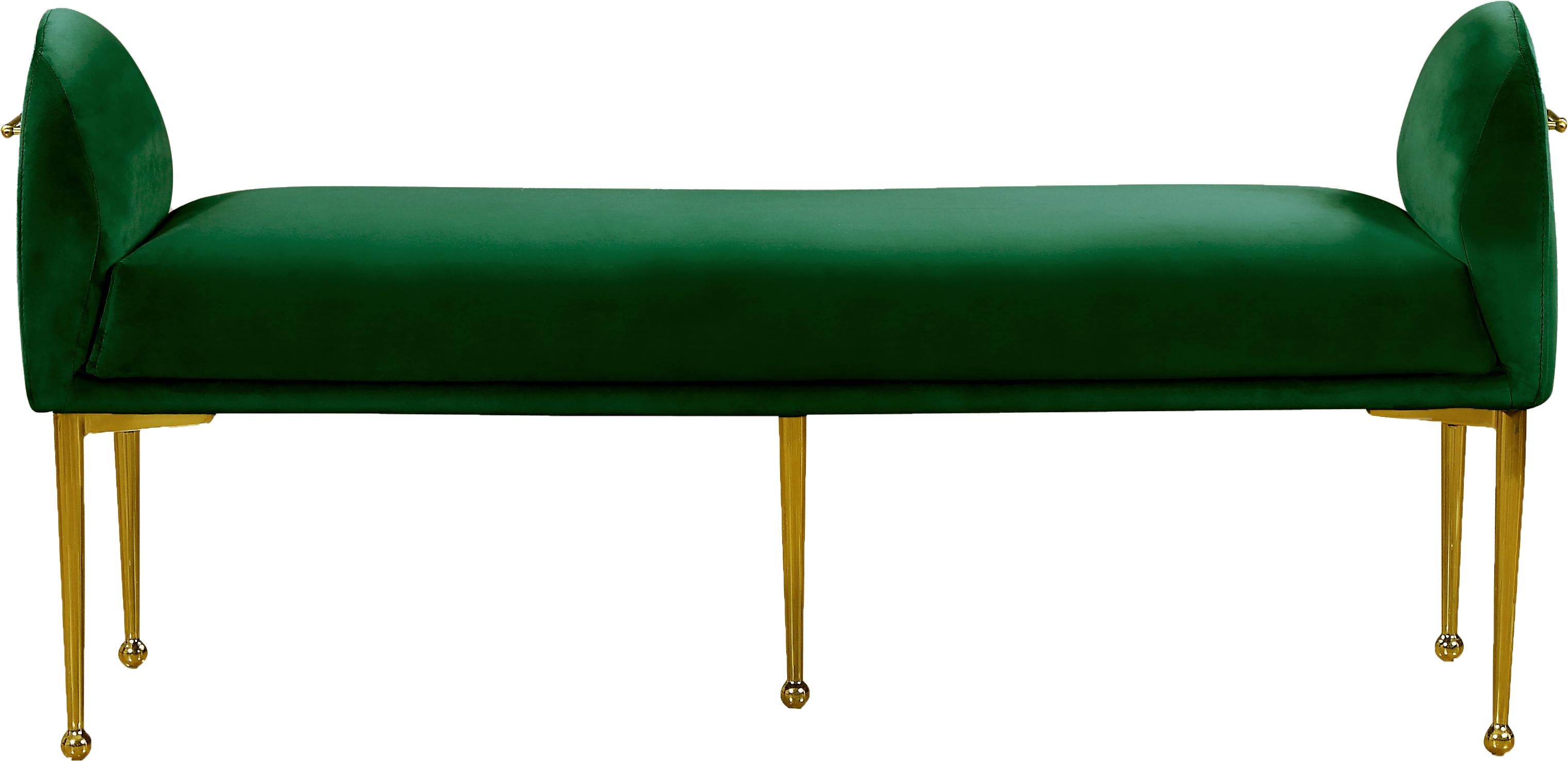 Owen Green Velvet Bench - Luxury Home Furniture (MI)