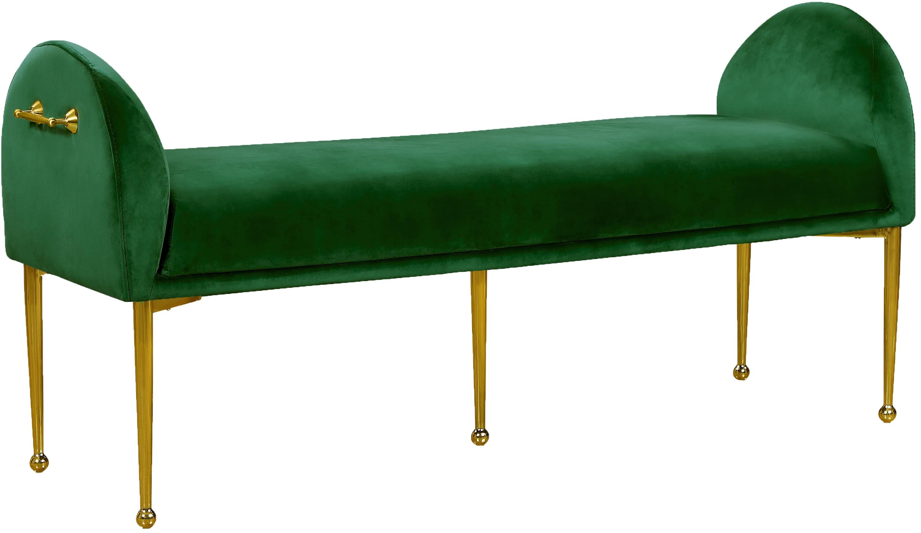 Owen Green Velvet Bench - Luxury Home Furniture (MI)