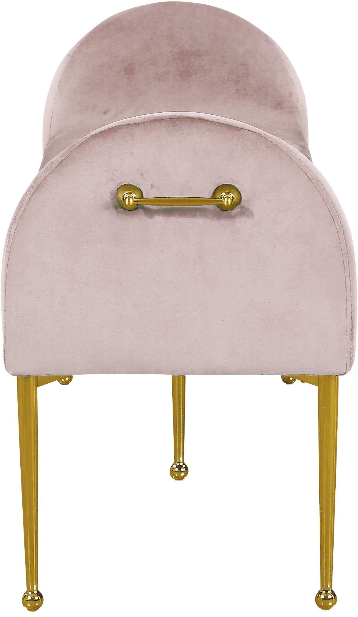 Owen Pink Velvet Bench - Luxury Home Furniture (MI)