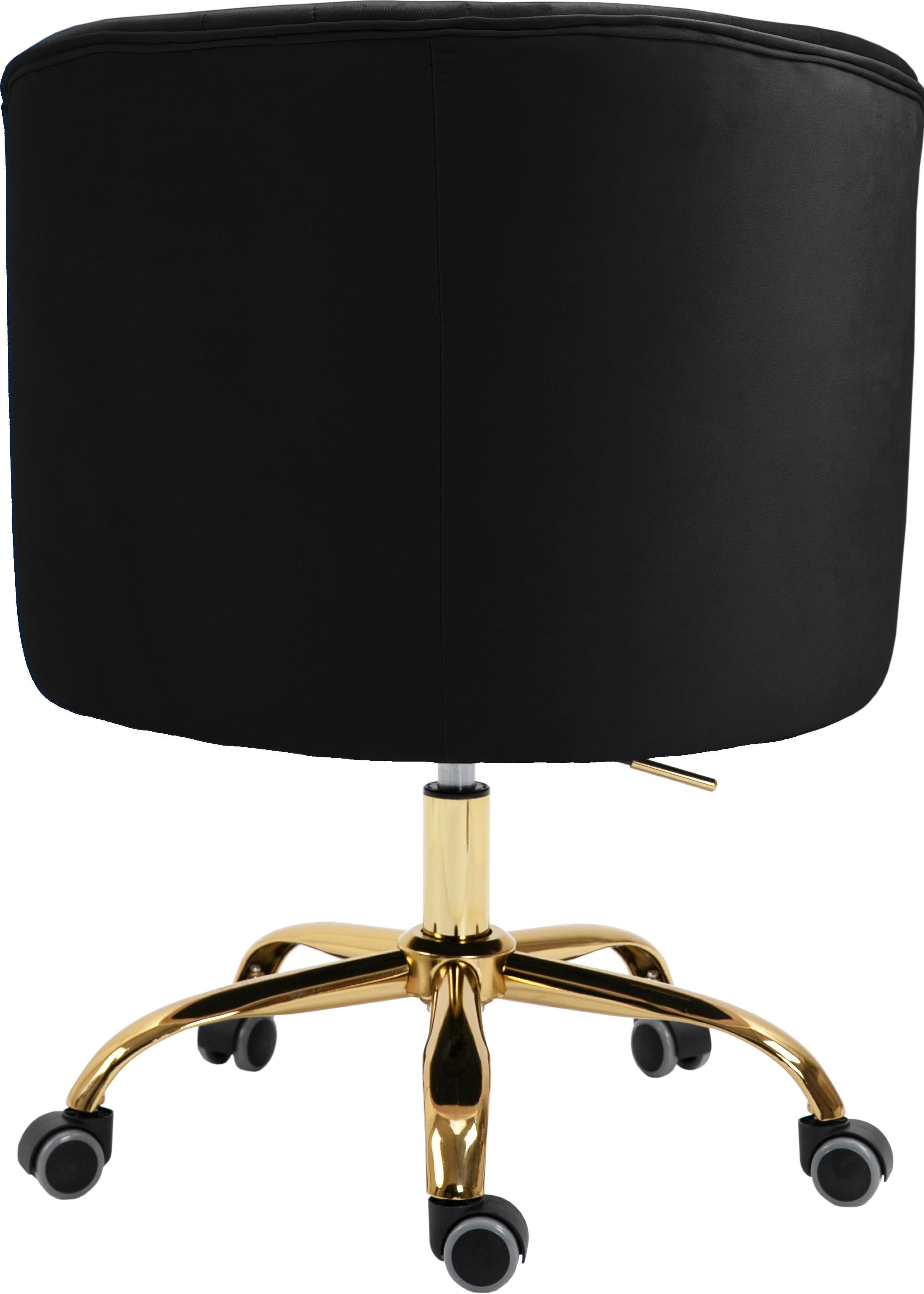 Arden Black Velvet Office Chair - Luxury Home Furniture (MI)
