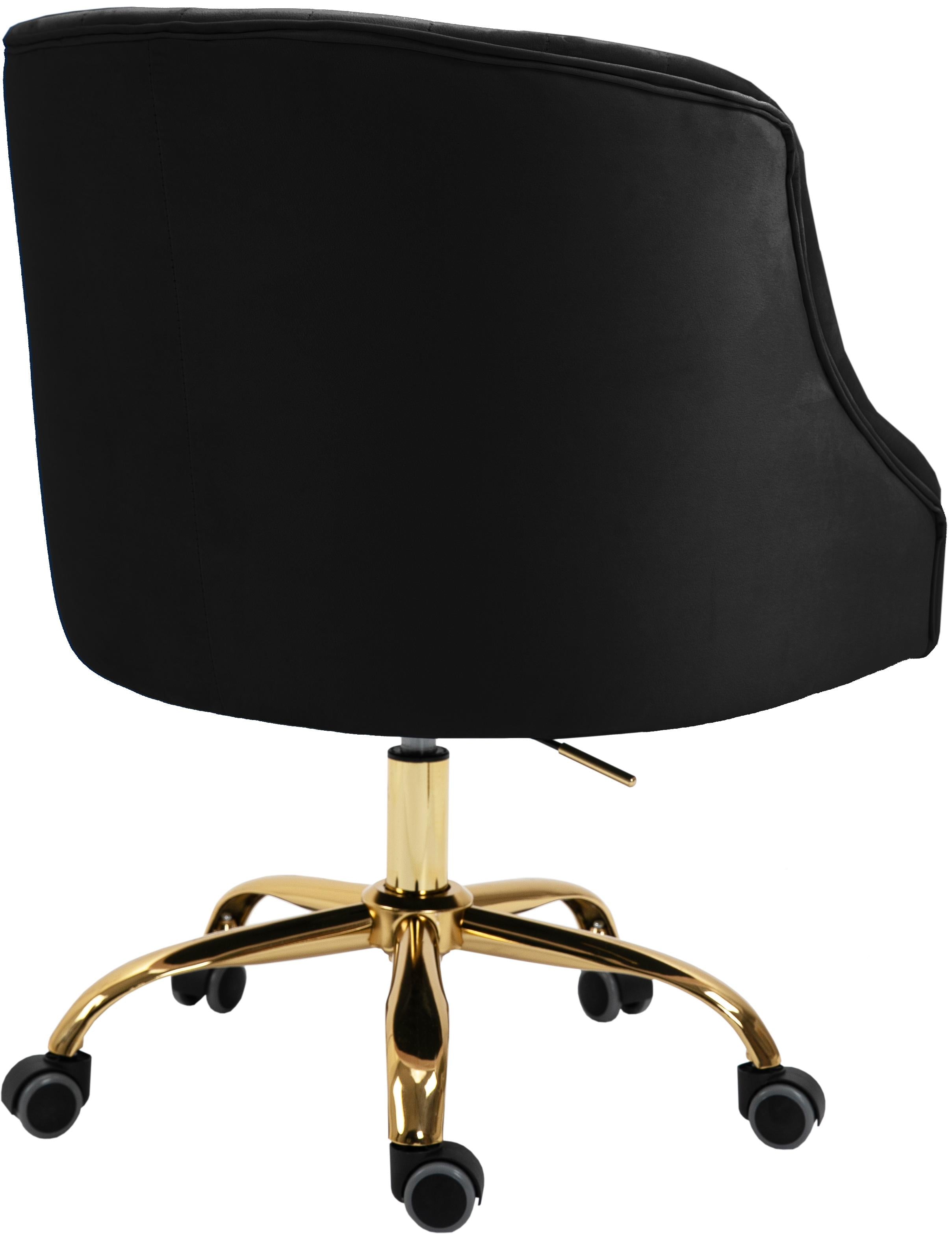 Arden Black Velvet Office Chair - Luxury Home Furniture (MI)