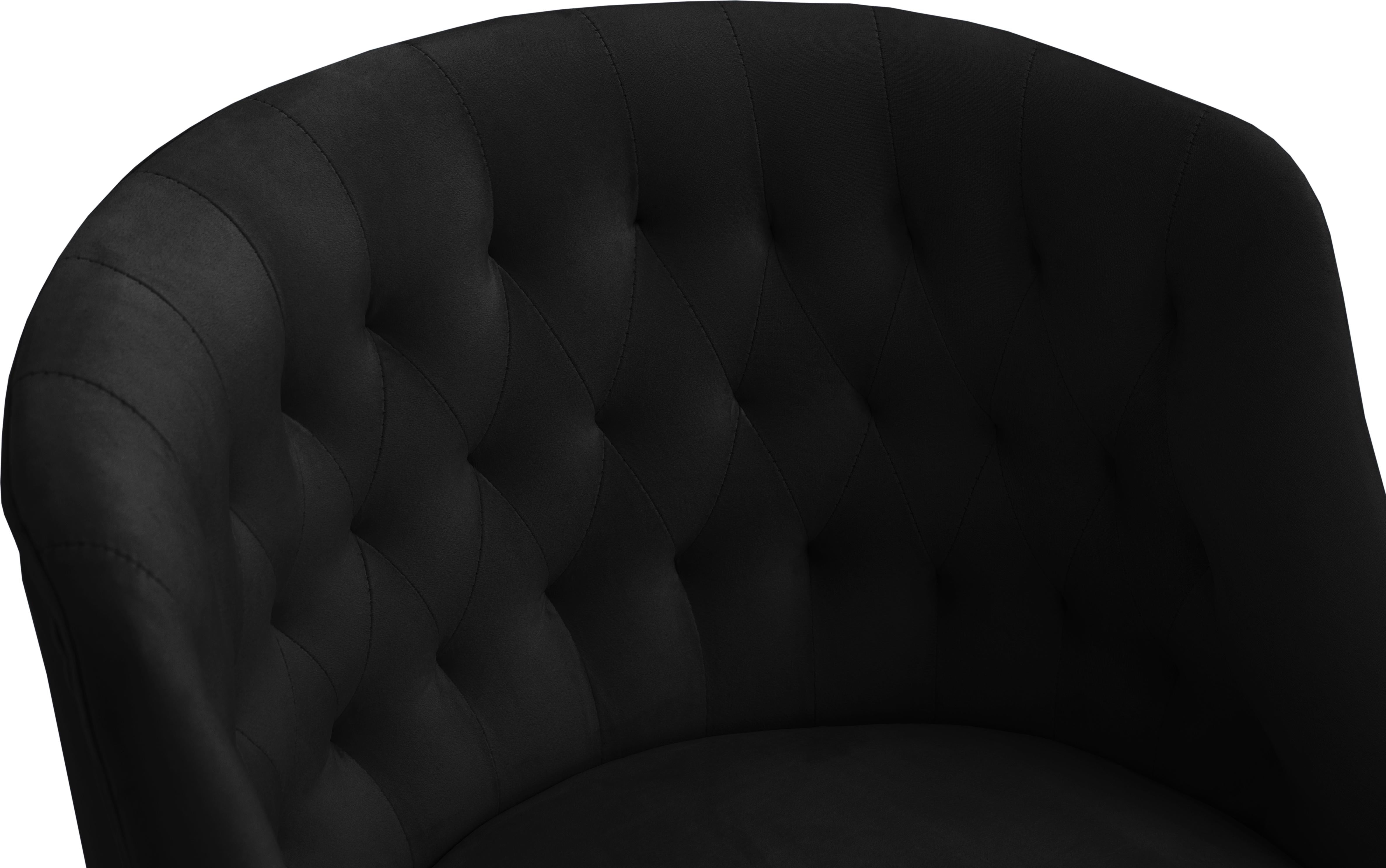 Arden Black Velvet Office Chair - Luxury Home Furniture (MI)