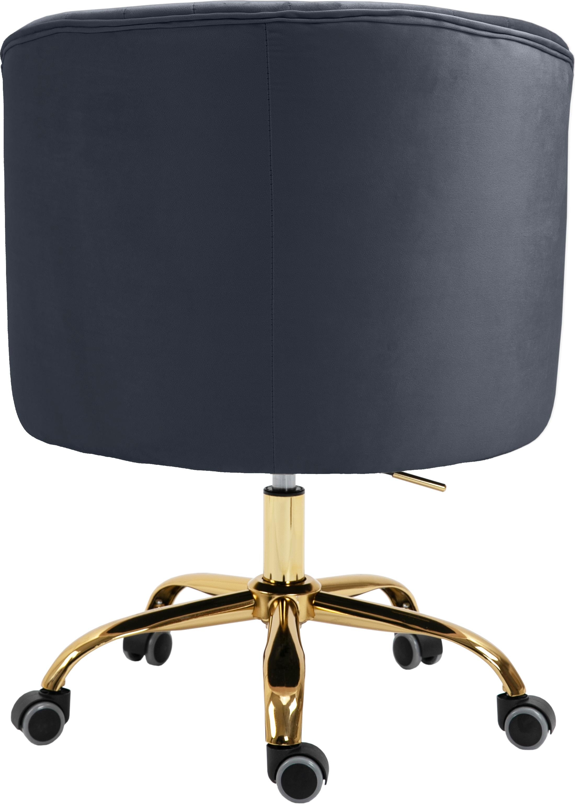 Arden Grey Velvet Office Chair - Luxury Home Furniture (MI)
