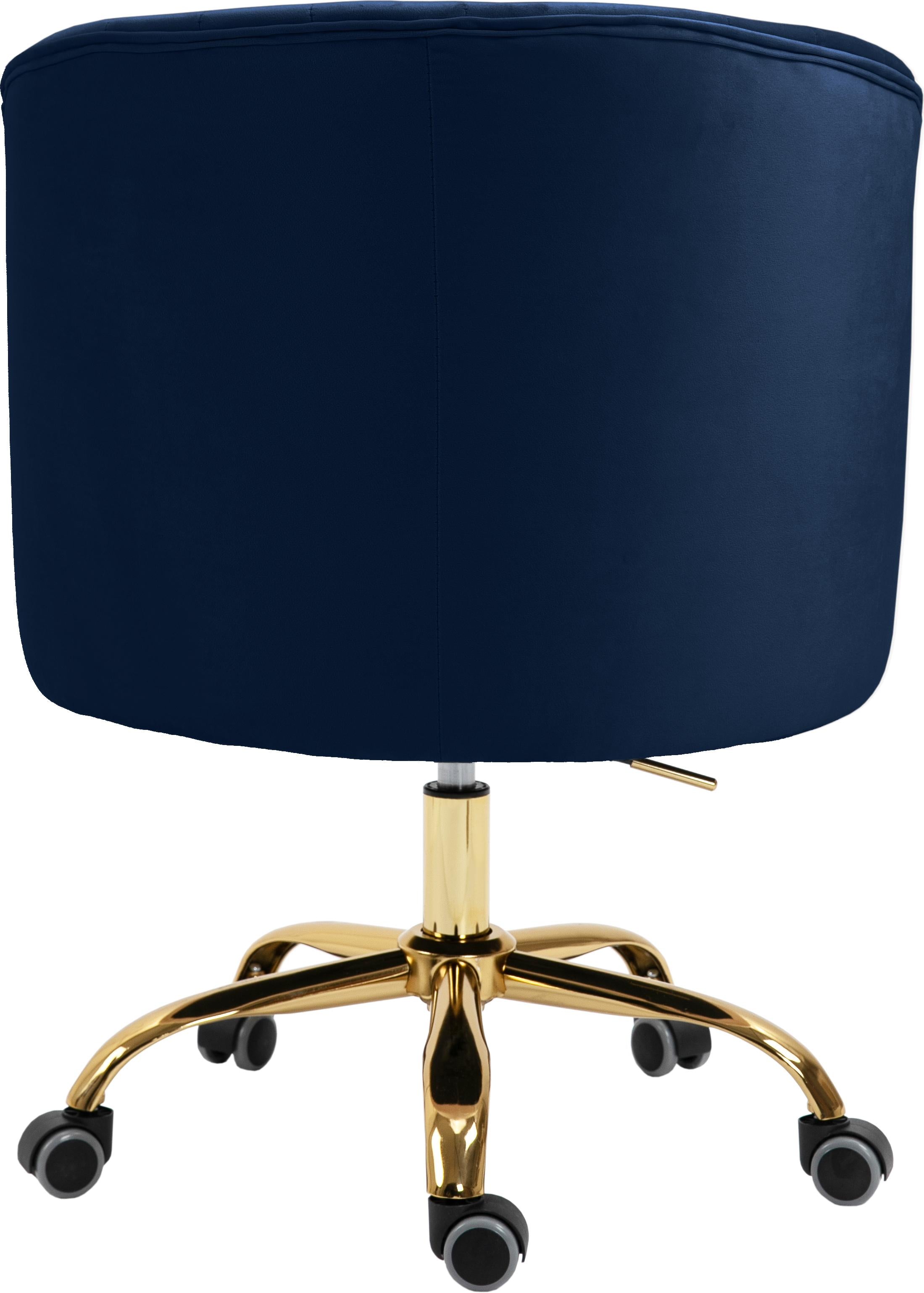 Arden Navy Velvet Office Chair - Luxury Home Furniture (MI)