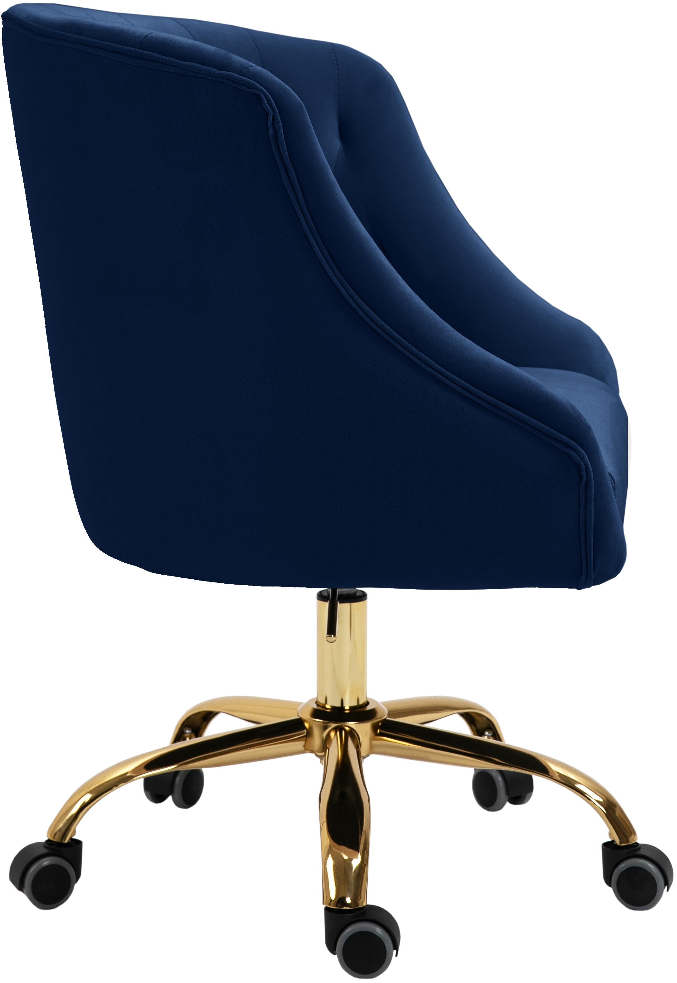 Arden Navy Velvet Office Chair - Luxury Home Furniture (MI)