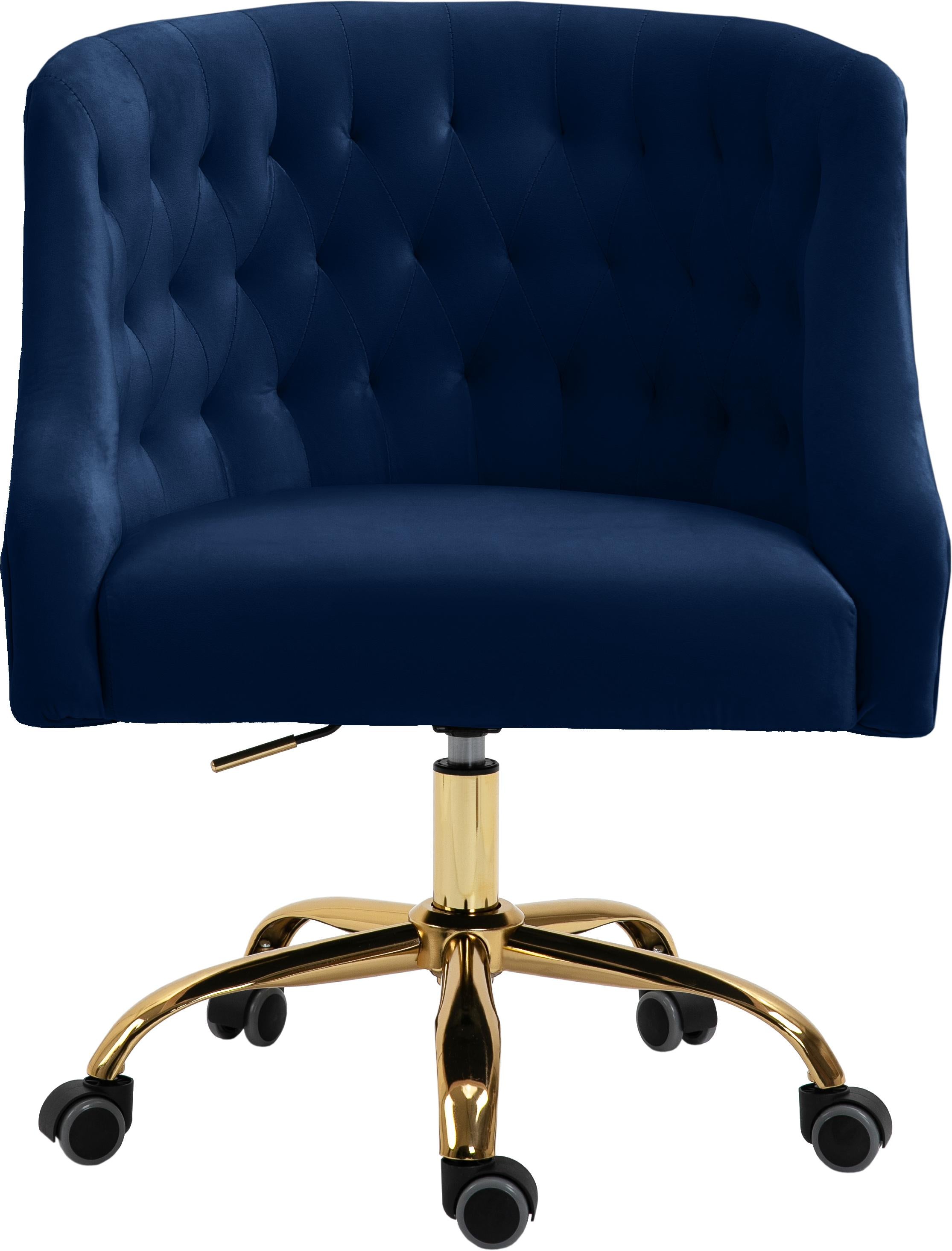 Arden Navy Velvet Office Chair - Luxury Home Furniture (MI)