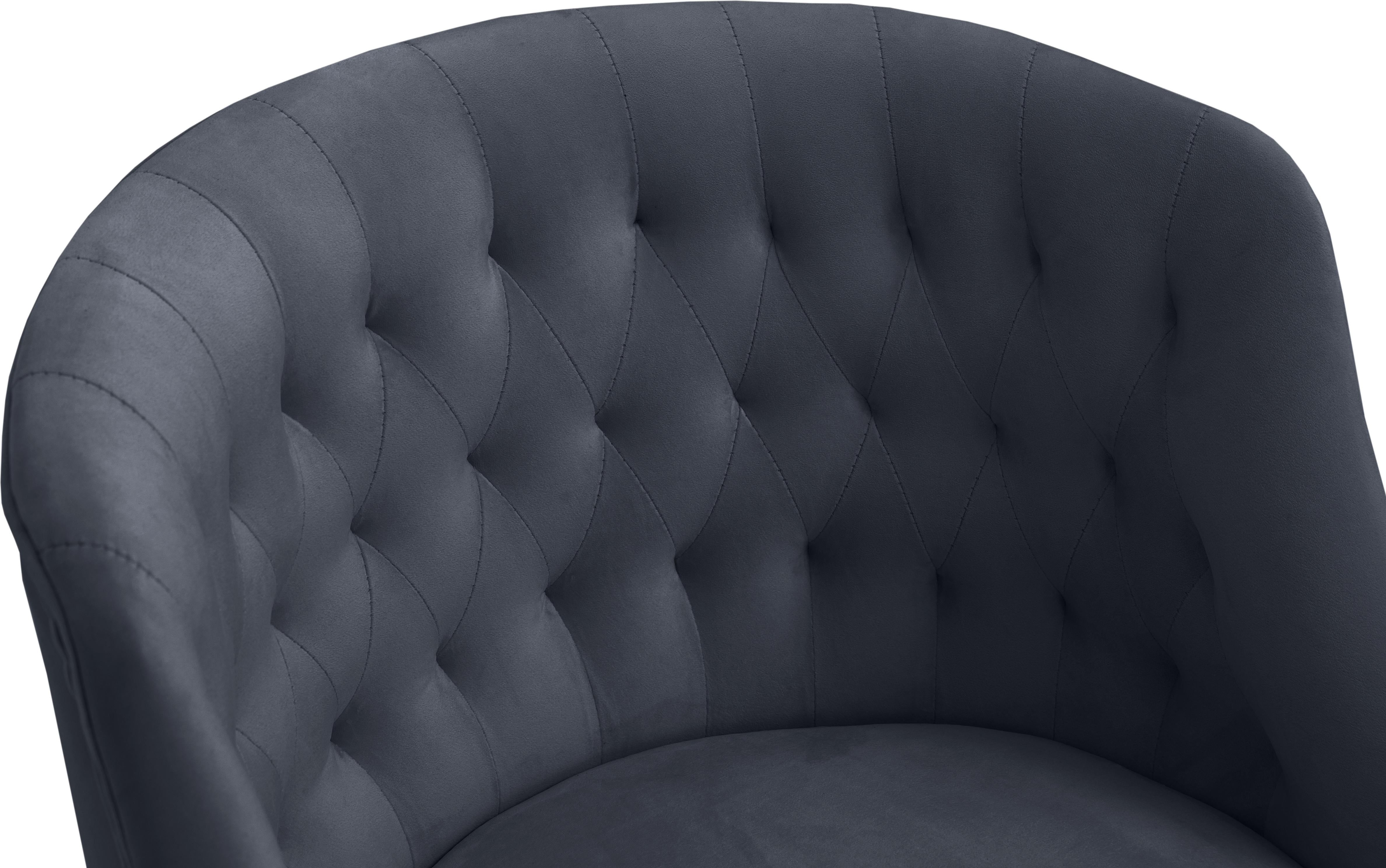 Arden Grey Velvet Office Chair - Luxury Home Furniture (MI)