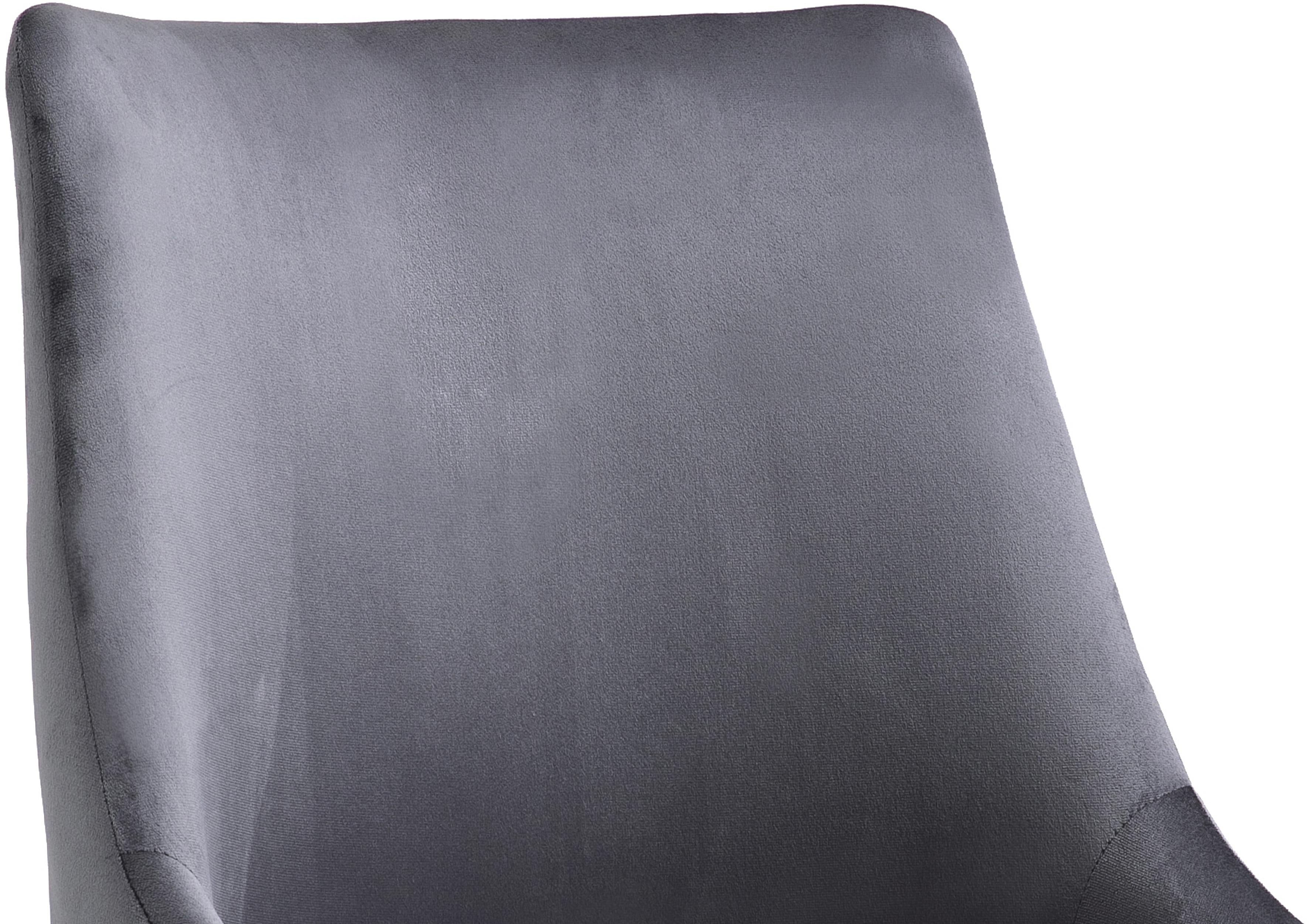 Karina Grey Velvet Office Chair - Luxury Home Furniture (MI)