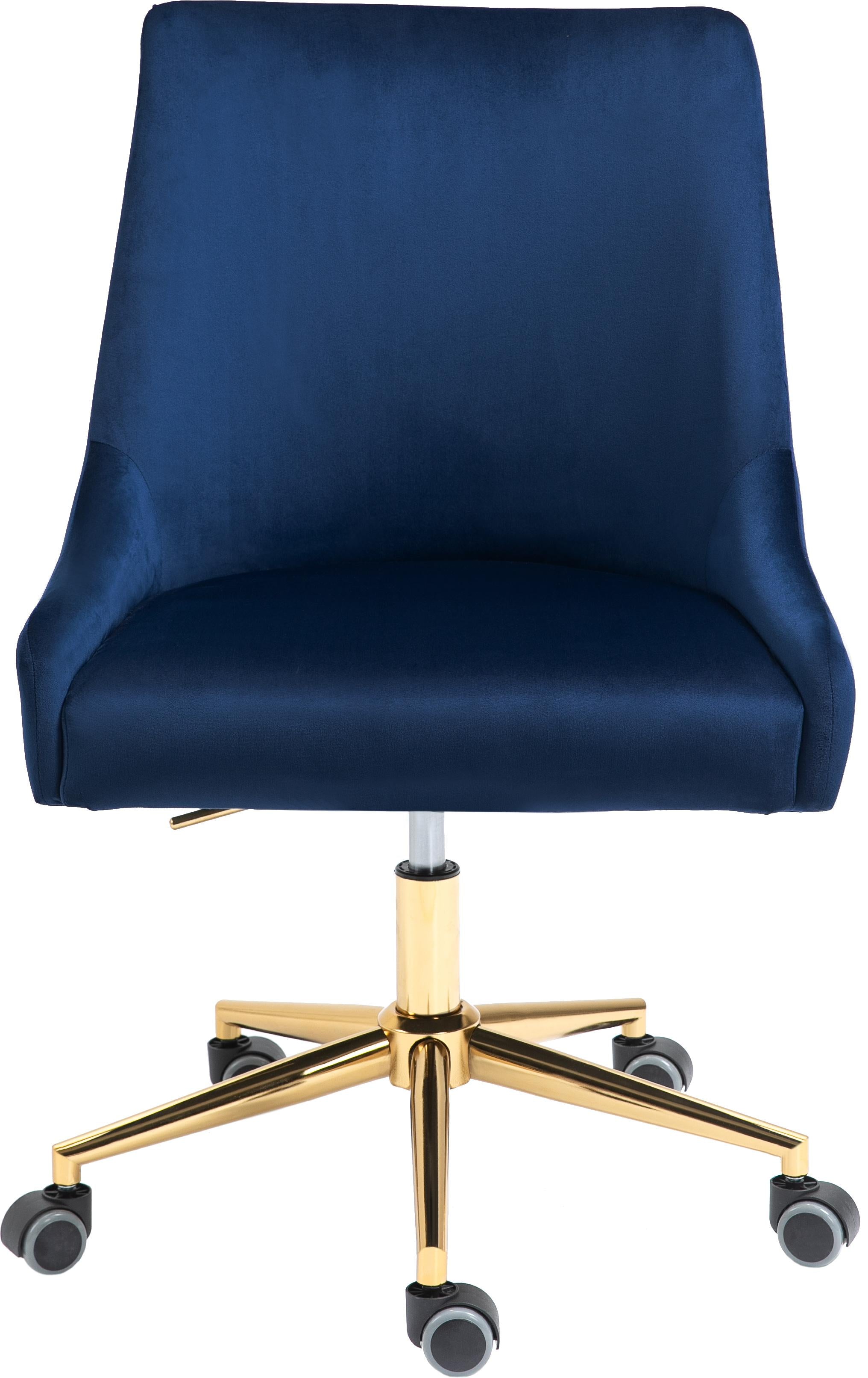 Karina Navy Velvet Office Chair - Luxury Home Furniture (MI)