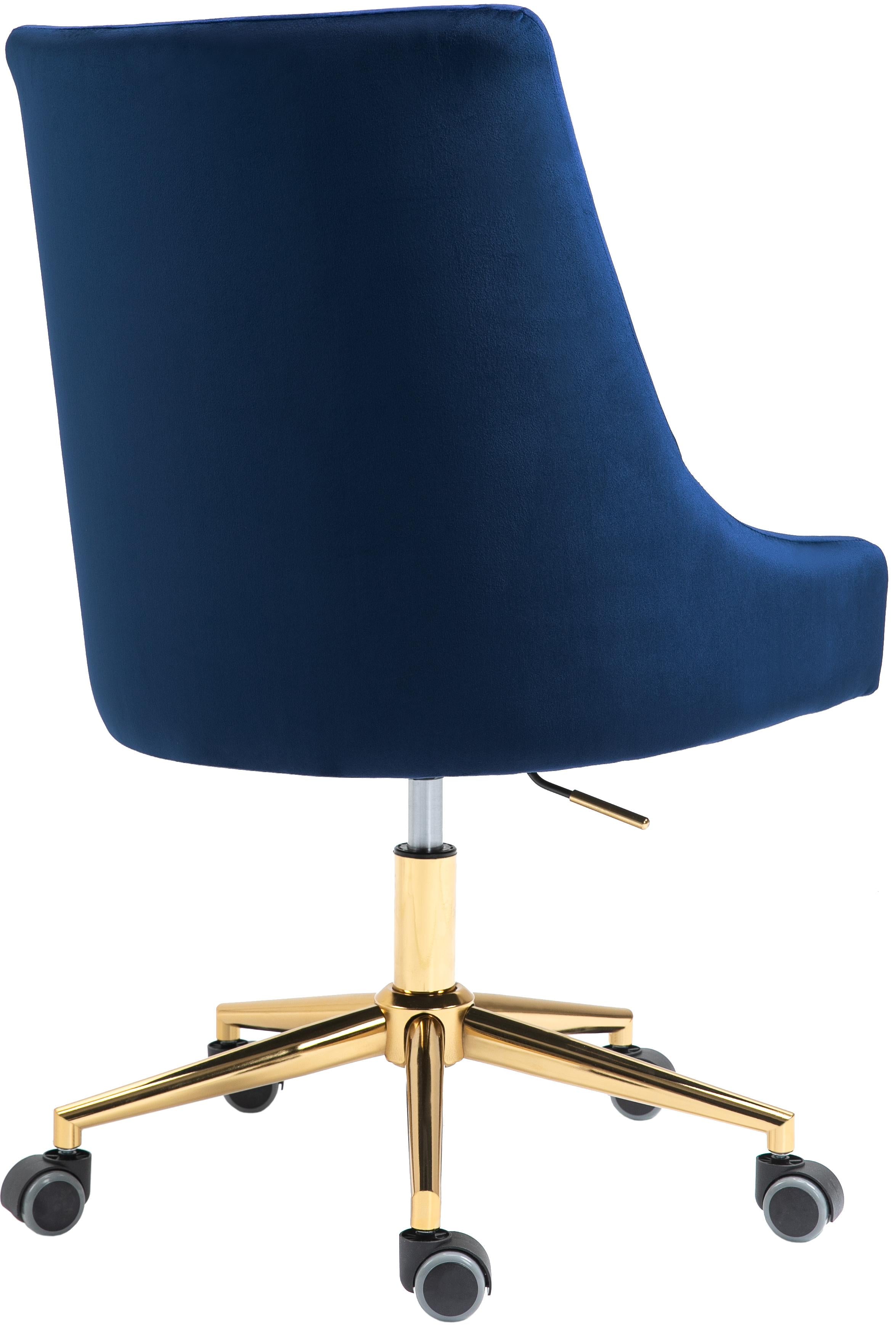 Karina Navy Velvet Office Chair - Luxury Home Furniture (MI)