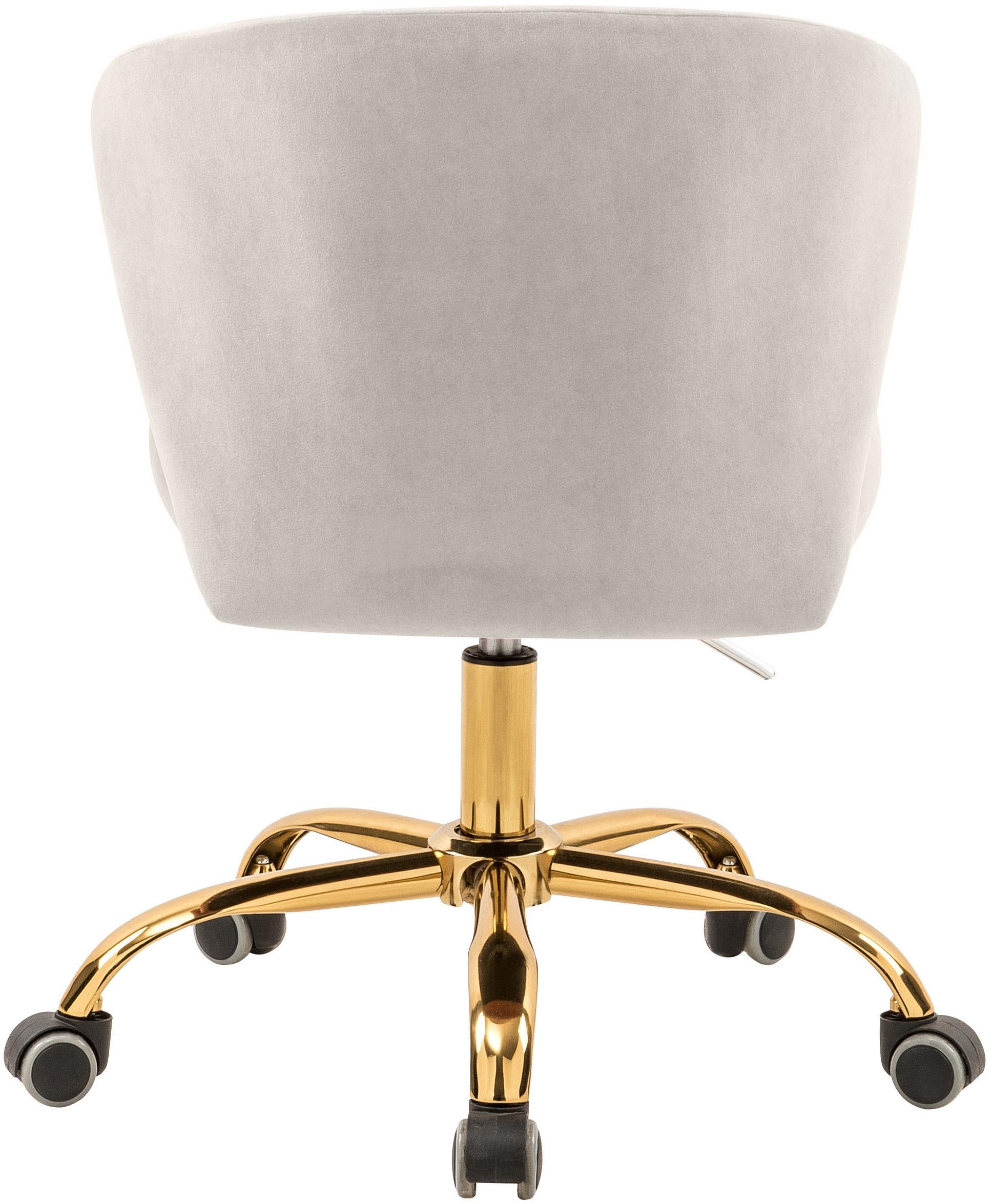 Finley Cream Velvet Office Chair - Luxury Home Furniture (MI)