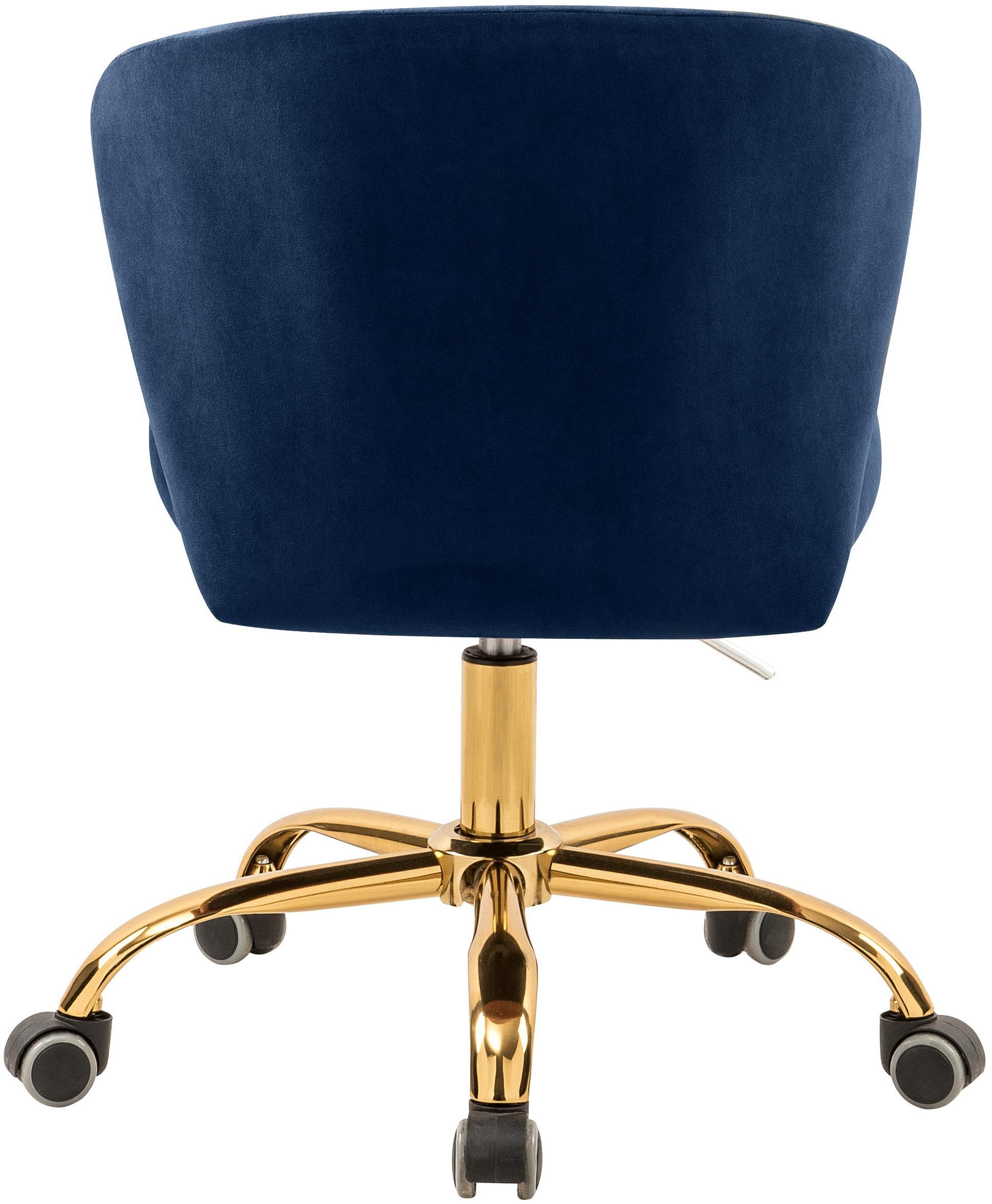 Finley Navy Velvet Office Chair - Luxury Home Furniture (MI)