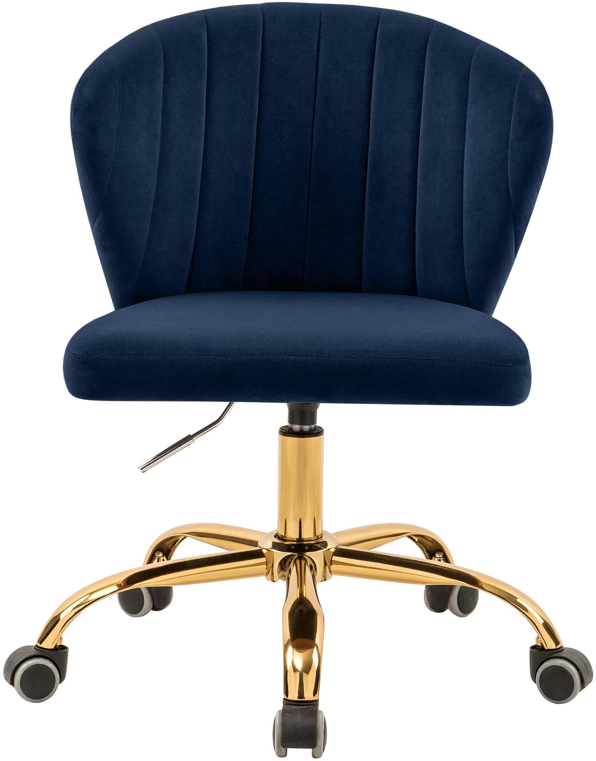 Finley Navy Velvet Office Chair - Luxury Home Furniture (MI)