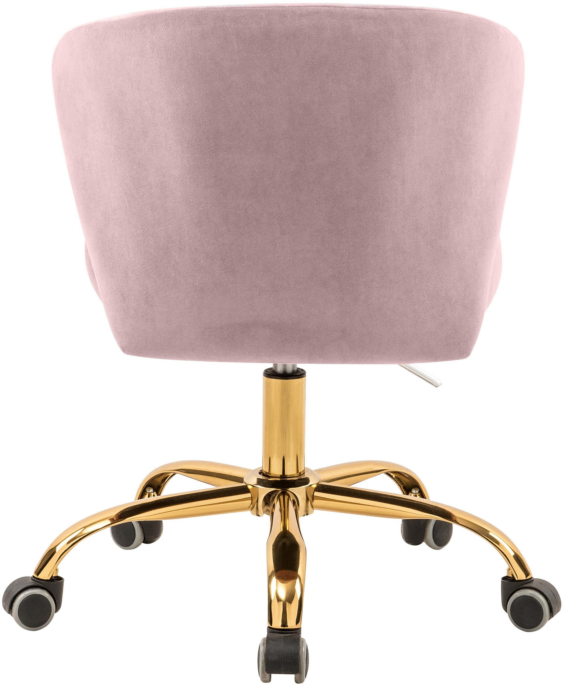 Finley Pink Velvet Office Chair - Luxury Home Furniture (MI)